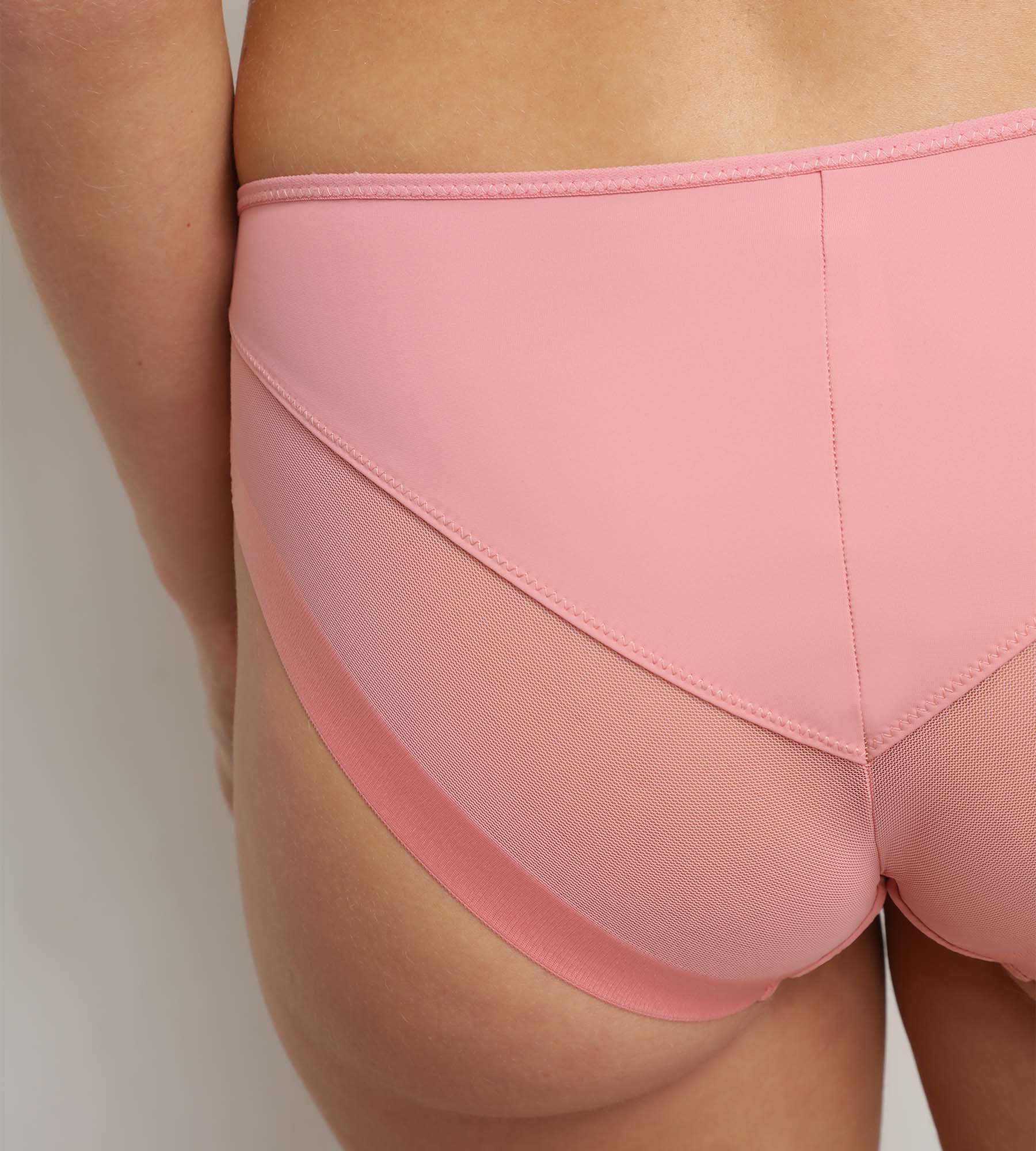 Culotte femme semi-transparente en microfibre rose Dim Generous - Image 6