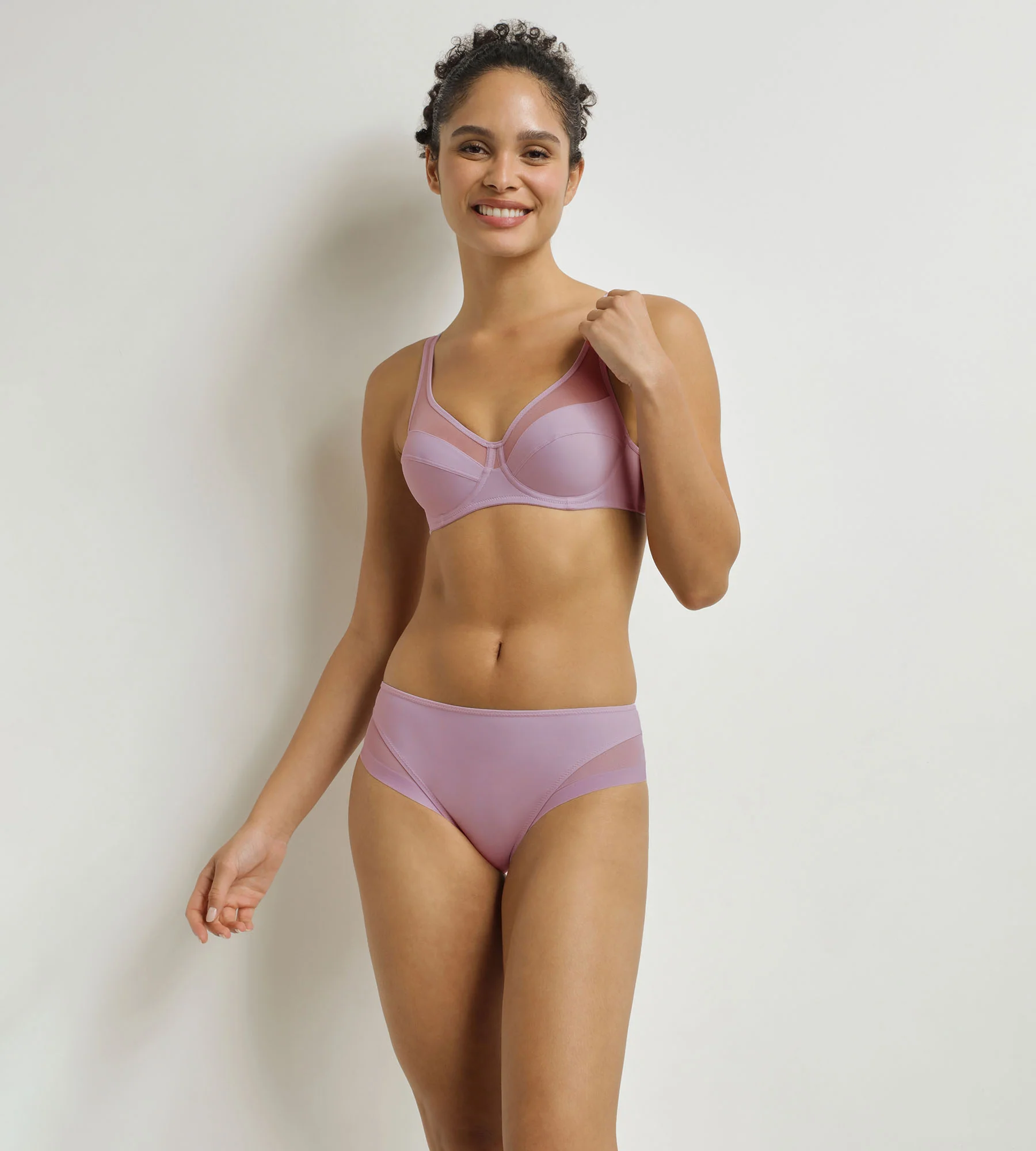 Culotte femme semi-transparente Violet Passé Dim Generous - Image 3