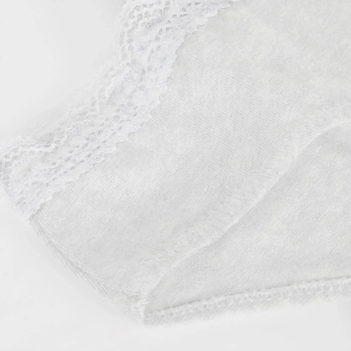 Culotte fille en coton stretch à ceinture dentelle Blanc Dim trendy - Image 3