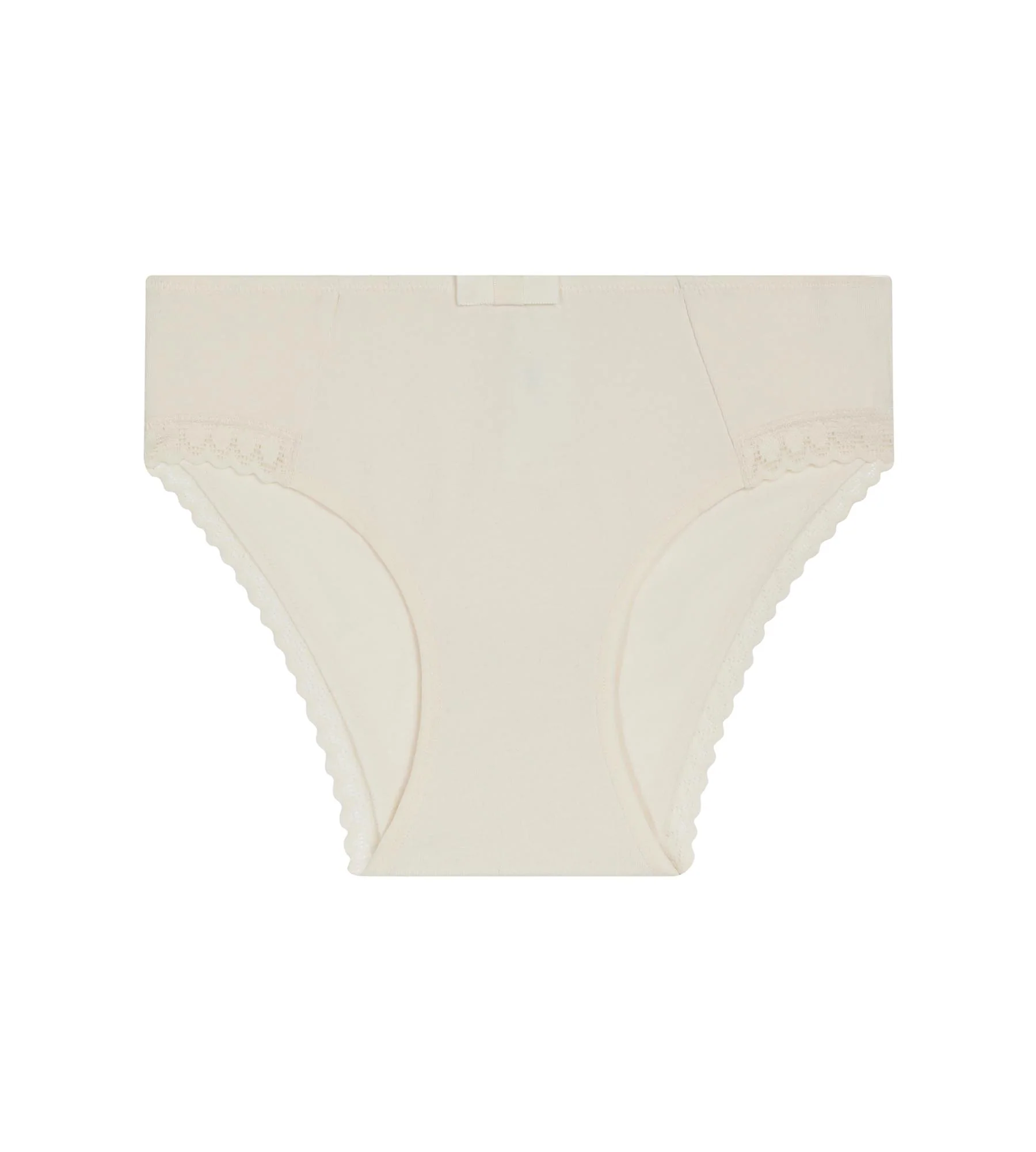 Culotte fille en microfibre et dentelle Ivoire Daily