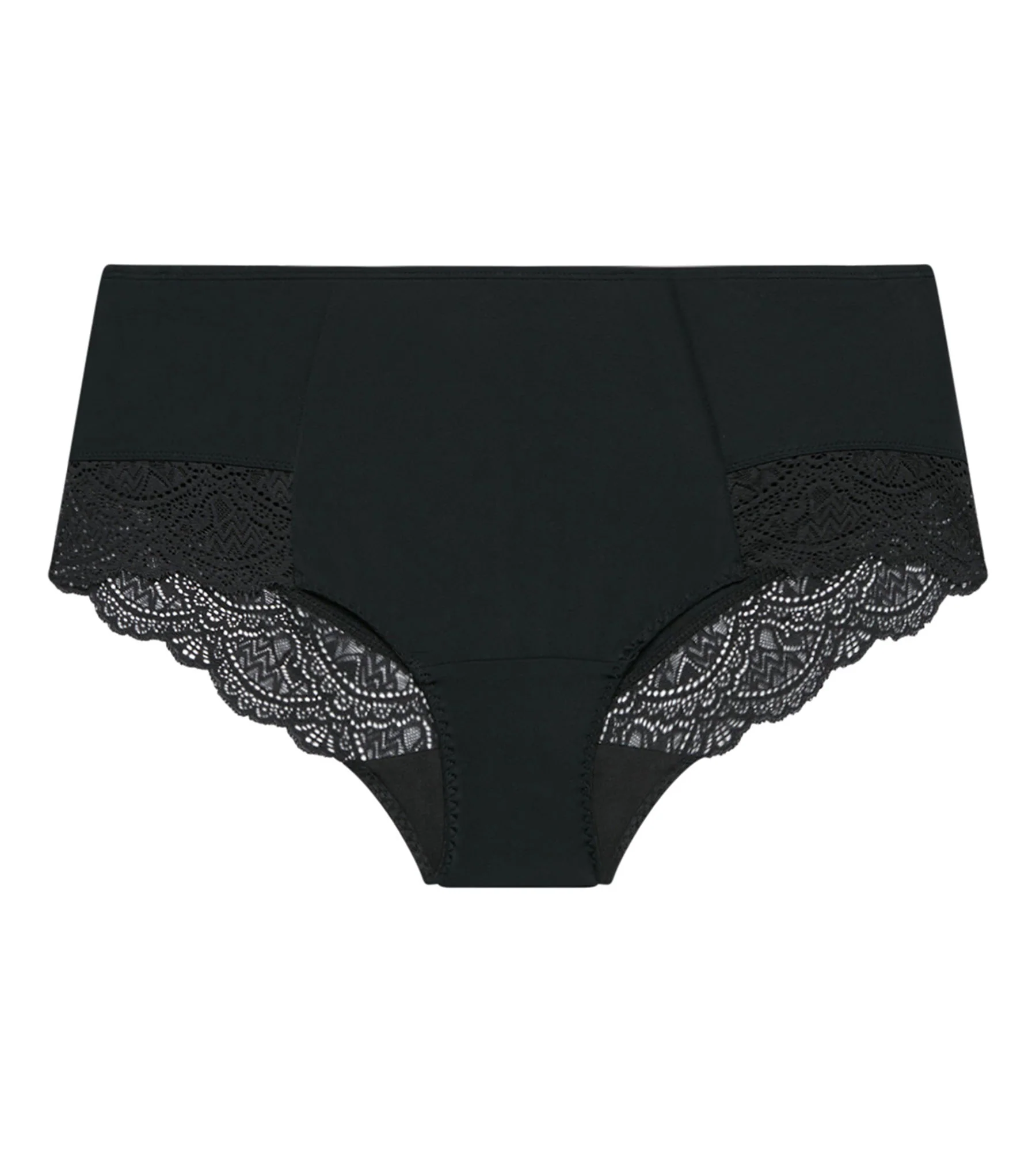 Culotte haute ventre plat en dentelle noire Dim Silhouette Essentiel - Image 5