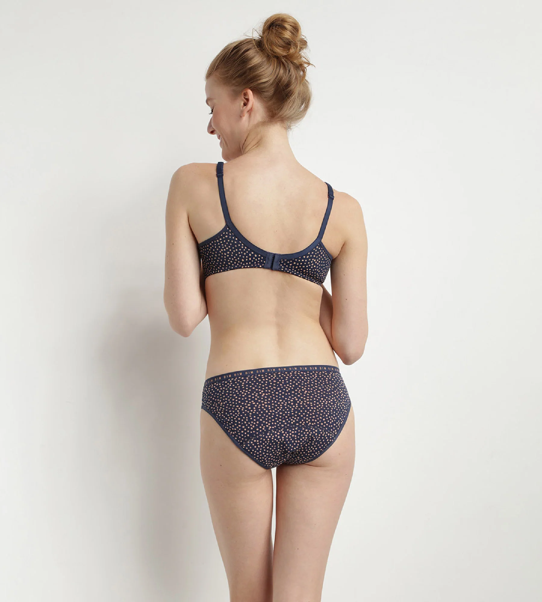 Culotte menstruelle en coton bio et pois Indigo Flux moyen Dim Protect - Image 4