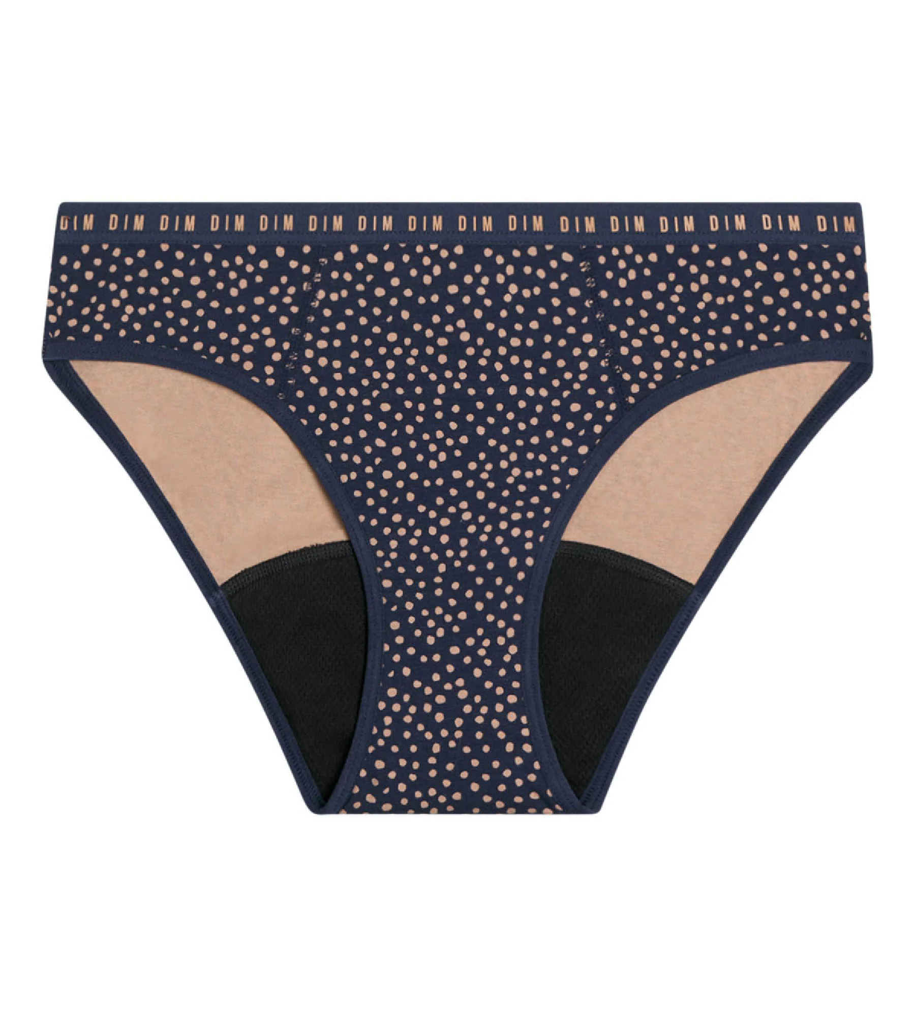 Culotte menstruelle en coton bio et pois Indigo Flux moyen Dim Protect - Image 5