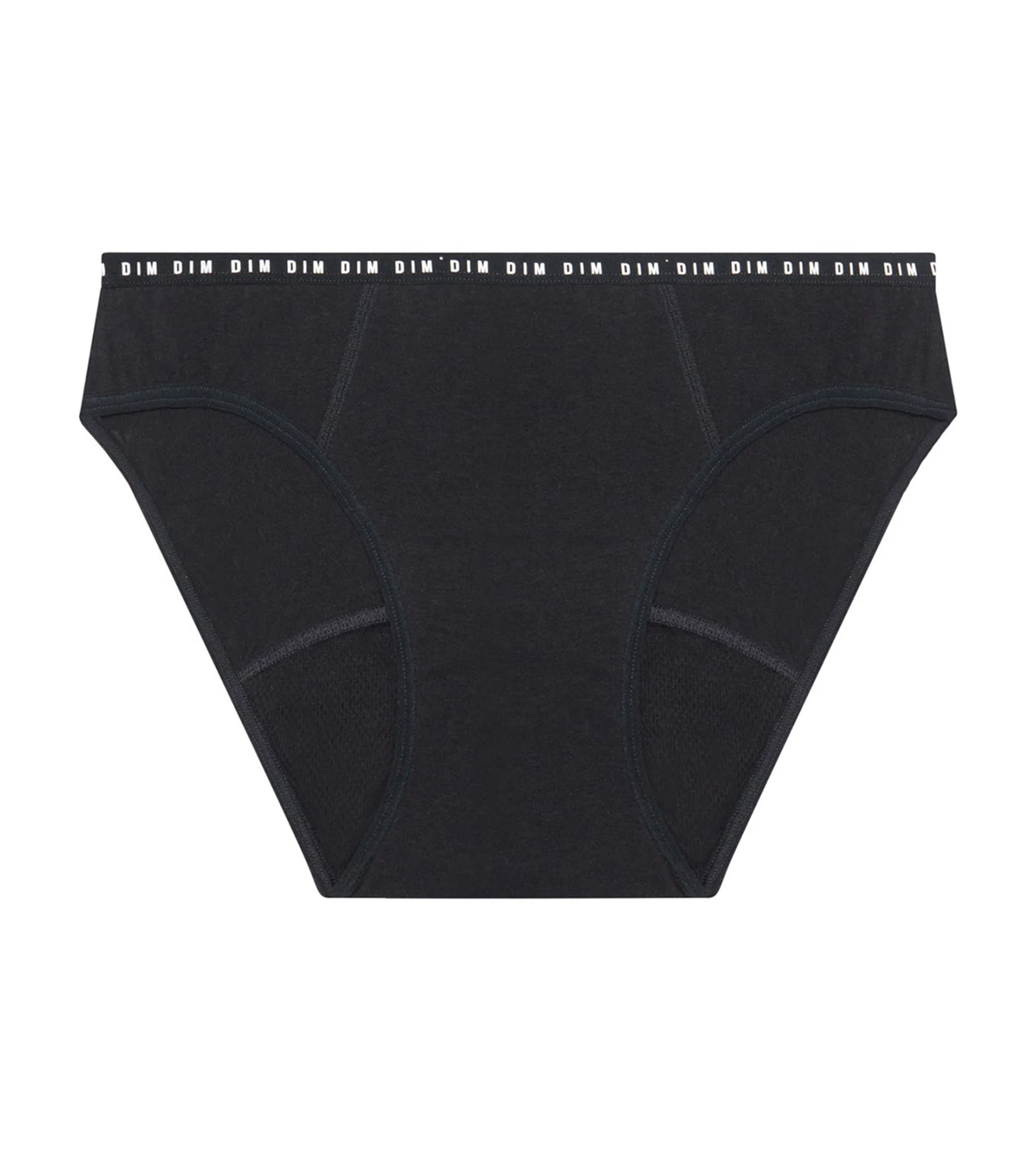 Culotte menstruelle lavable en coton bio noir Flux moyen Dim Protect - Image 5