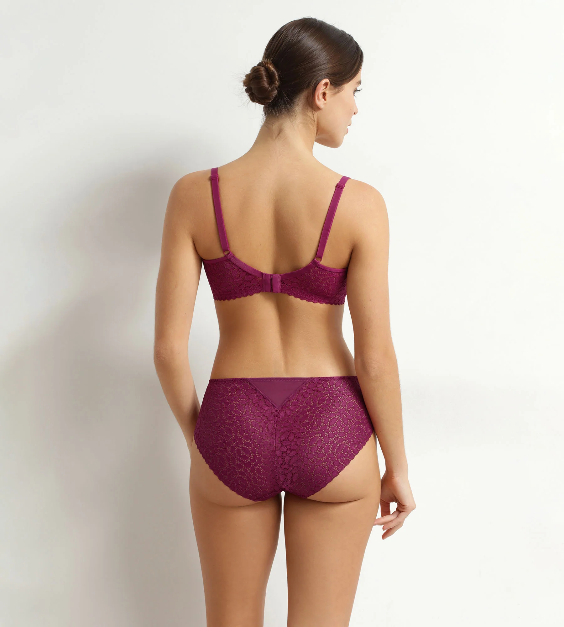 Culotte midi en dentelle florale fruits rouges Daily Dentelle - Image 4