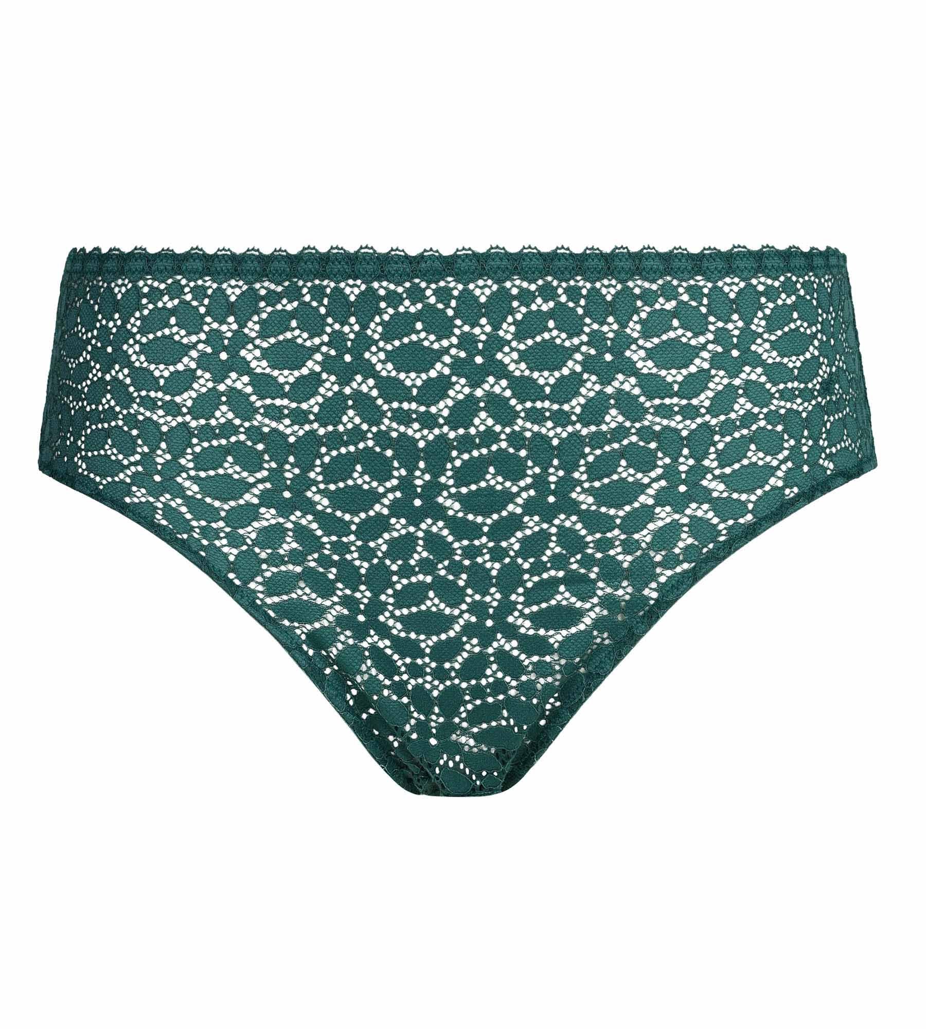 Culotte midi en dentelle florale vert émeraude Daily Dentelle - Image 5