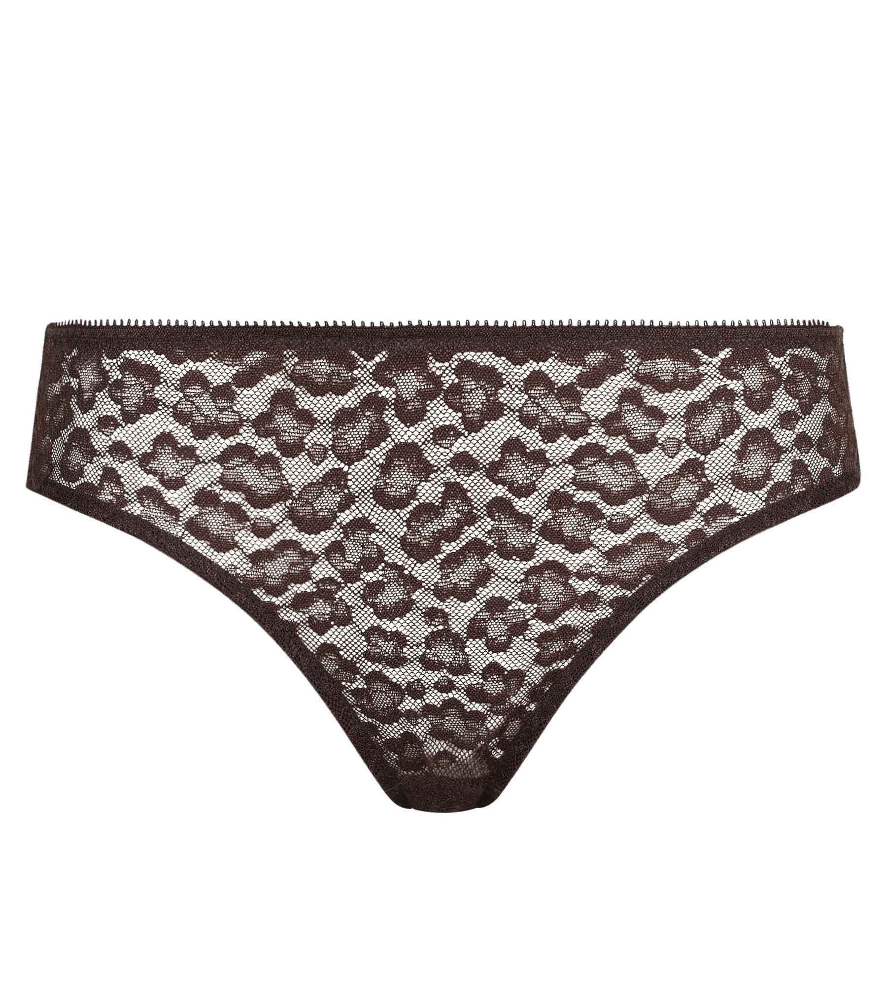 Culotte midi en dentelle léopard Chocolat Dim Generous Édition Limitée - Image 5