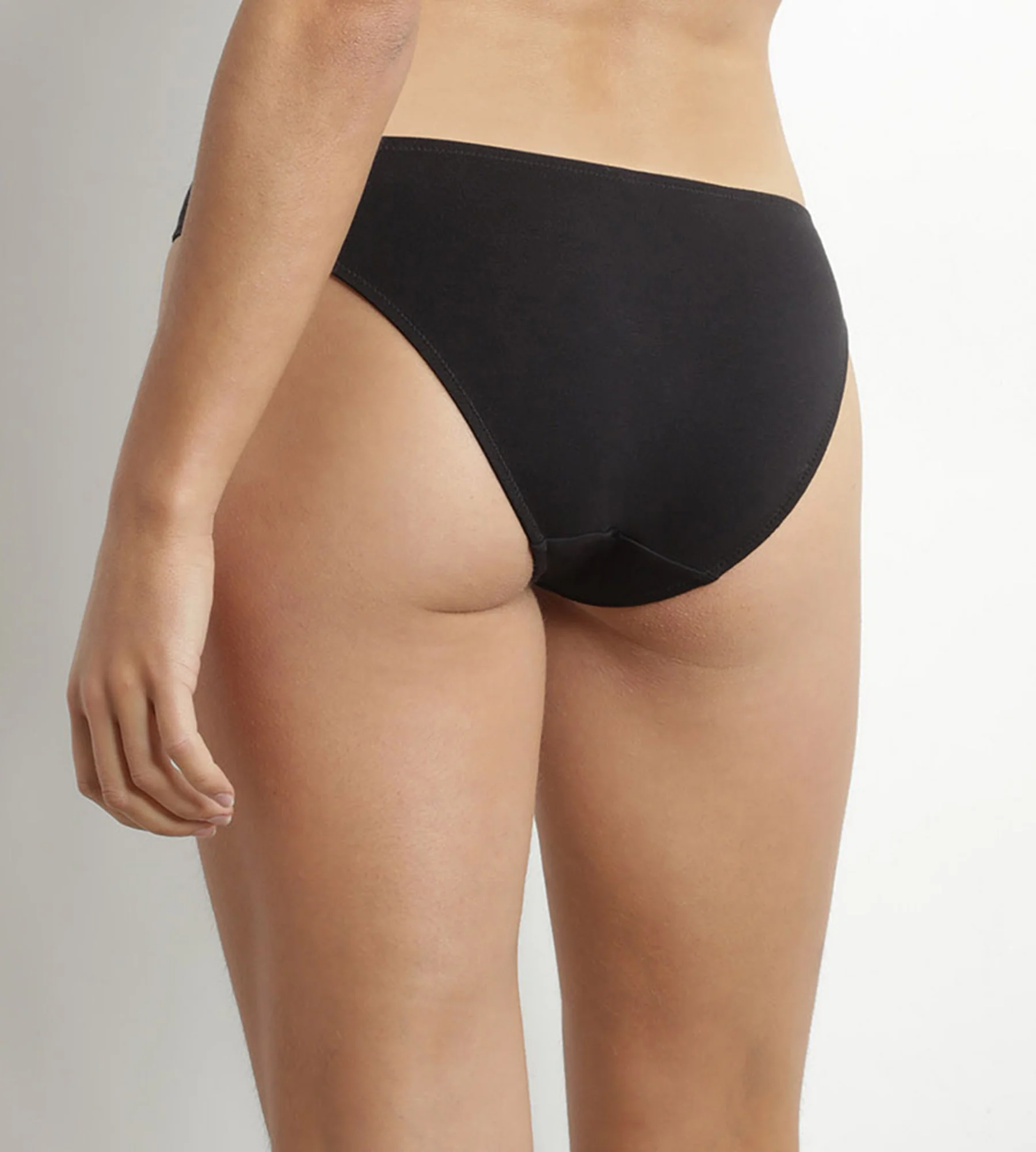 Culotte midi pour femme en coton Noir Dim Daily - Image 2