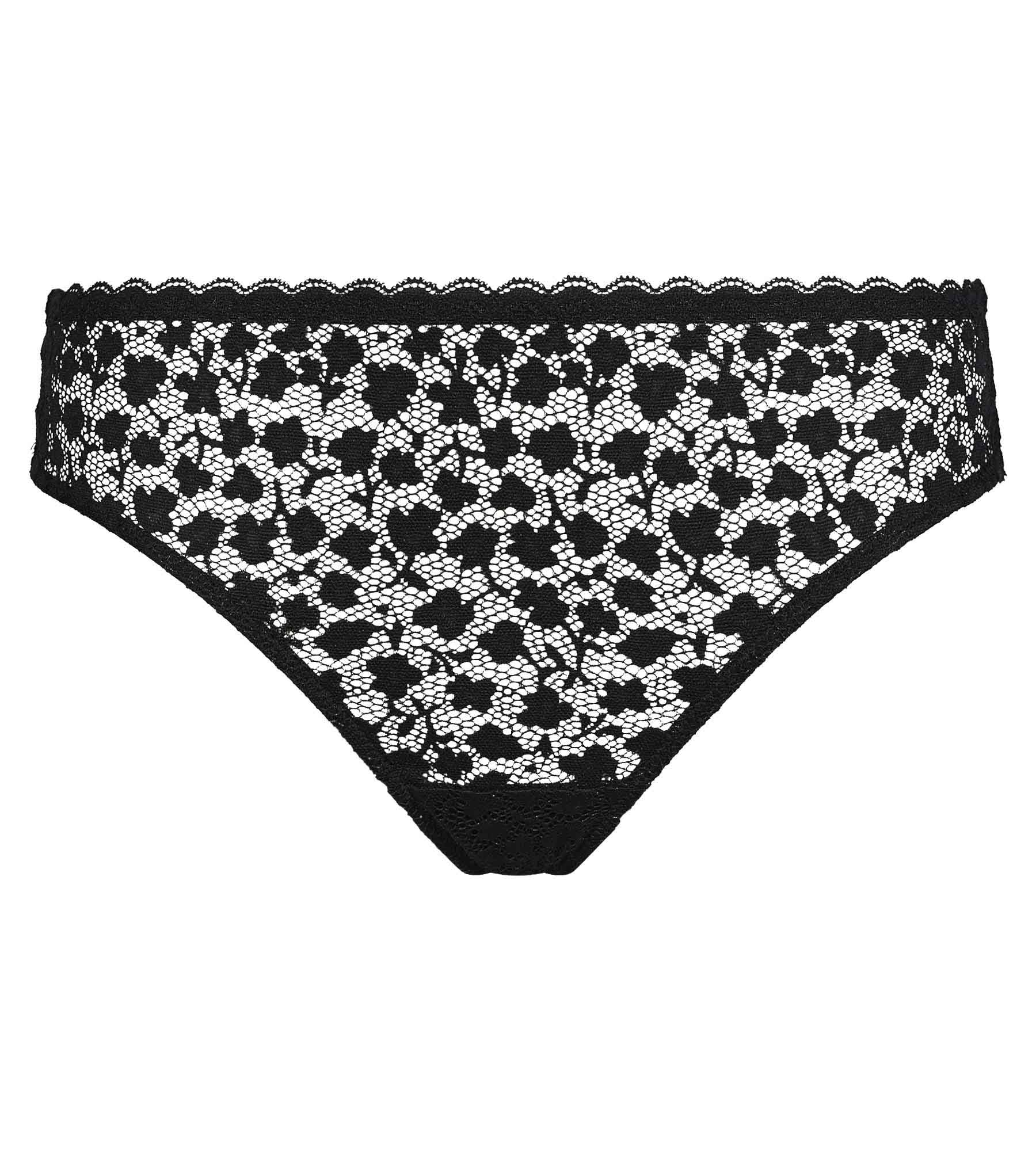 Culotte midi pour femme en dentelle florale Noire Daisy Lace - Image 5