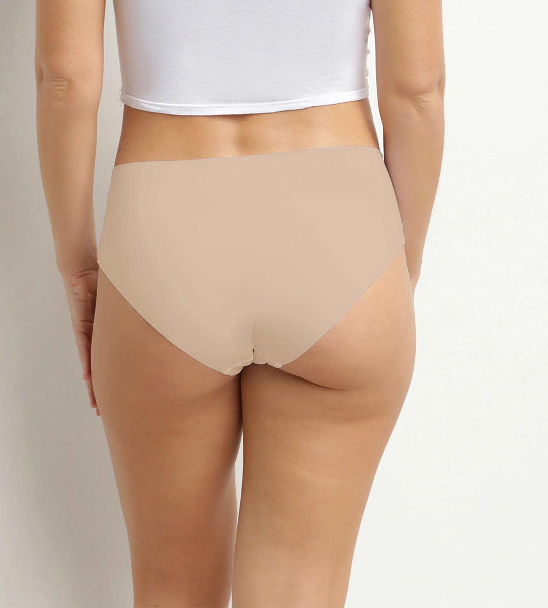 Culotte taille haute femme invisible en microfibre Nude Dim - Image 2