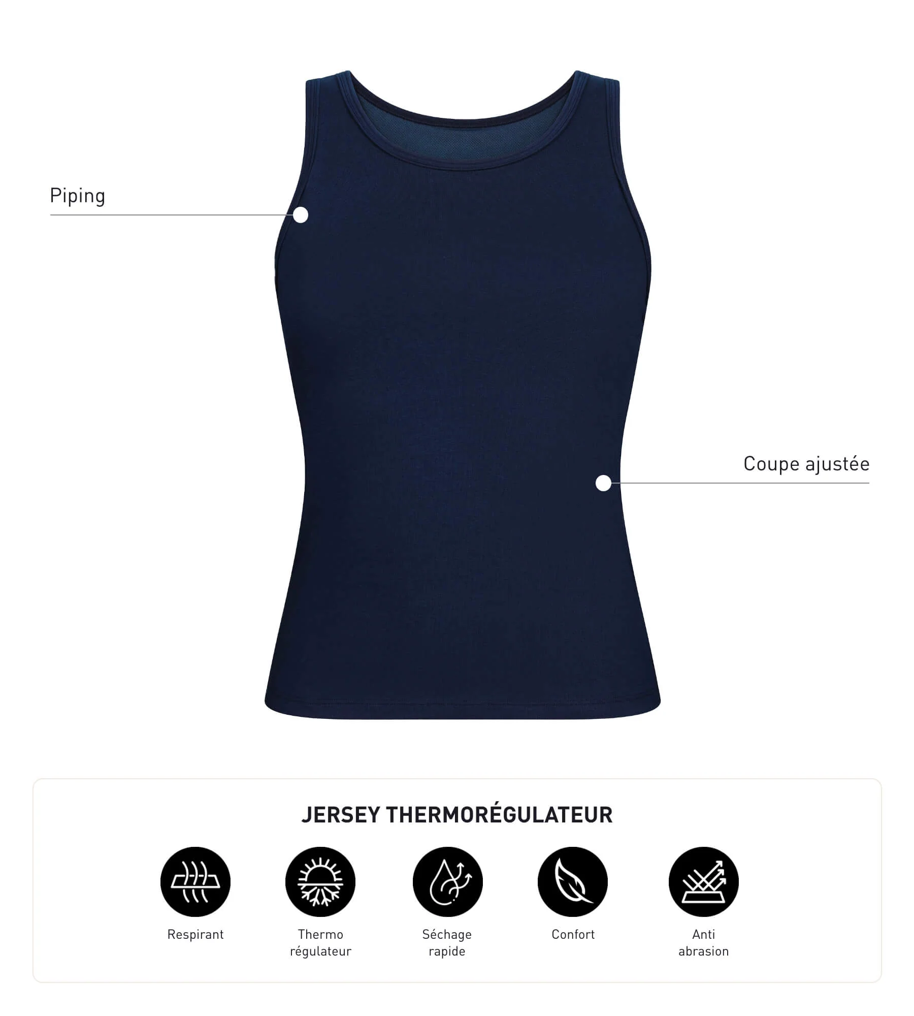 Débardeur de sport femme thermorégulateur Bleu Dim Move - Image 5