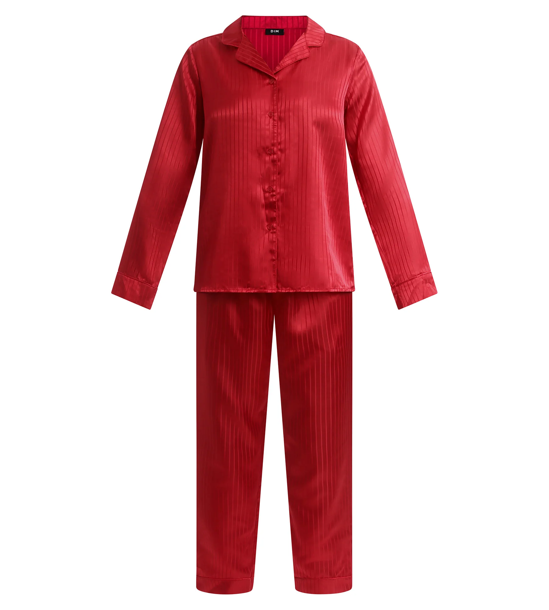 Ensemble pyjama femme pantalon en satin Rouge Dim Don’t Disturb - Image 5
