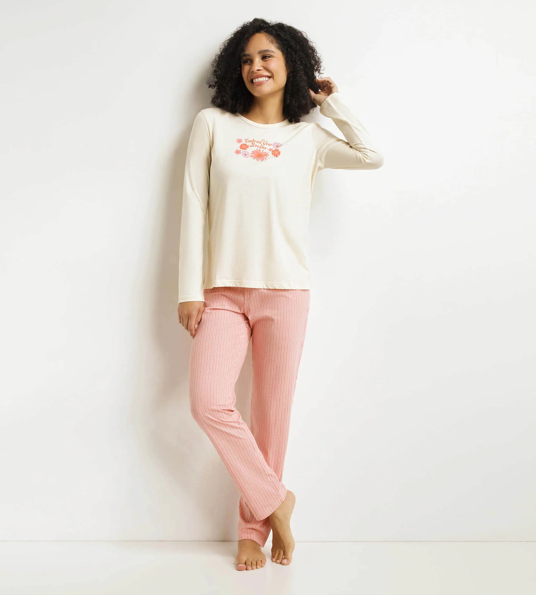 Ensemble pyjama pantalon femme Beige Don’t Disturb