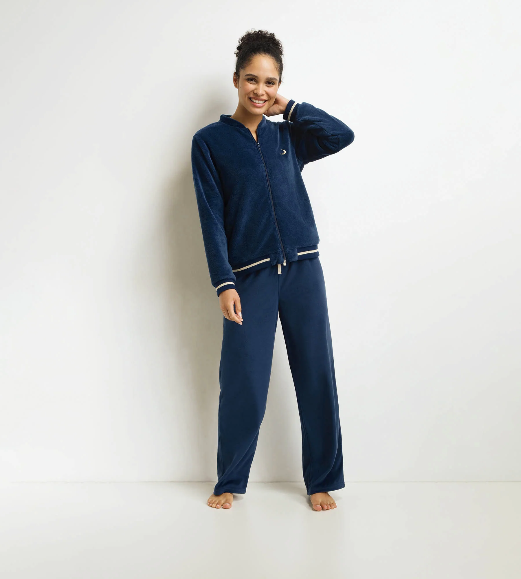 Ensemble pyjama pantalon femme Bleu Minuit Dim