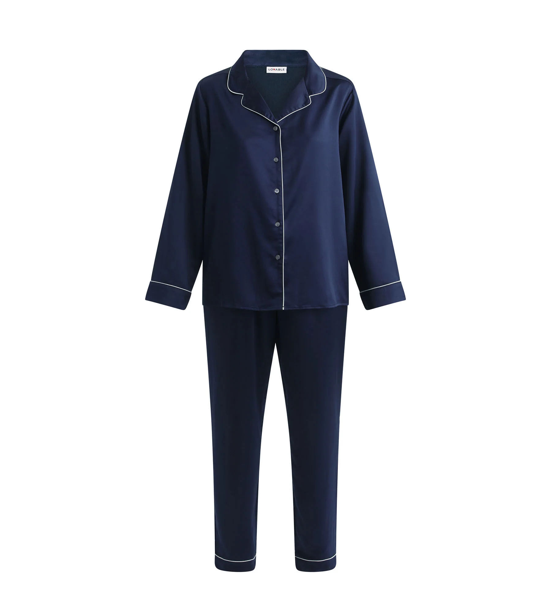 Ensemble pyjama pantalon femme Bleu Minuit Don’t Disturb - Image 4
