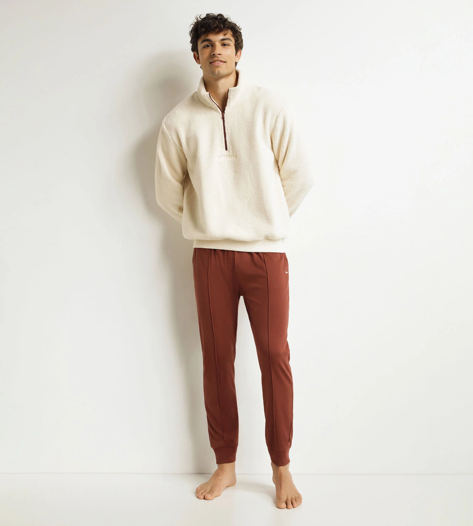 Ensemble pyjama pantalon homme Bordeaux Dim