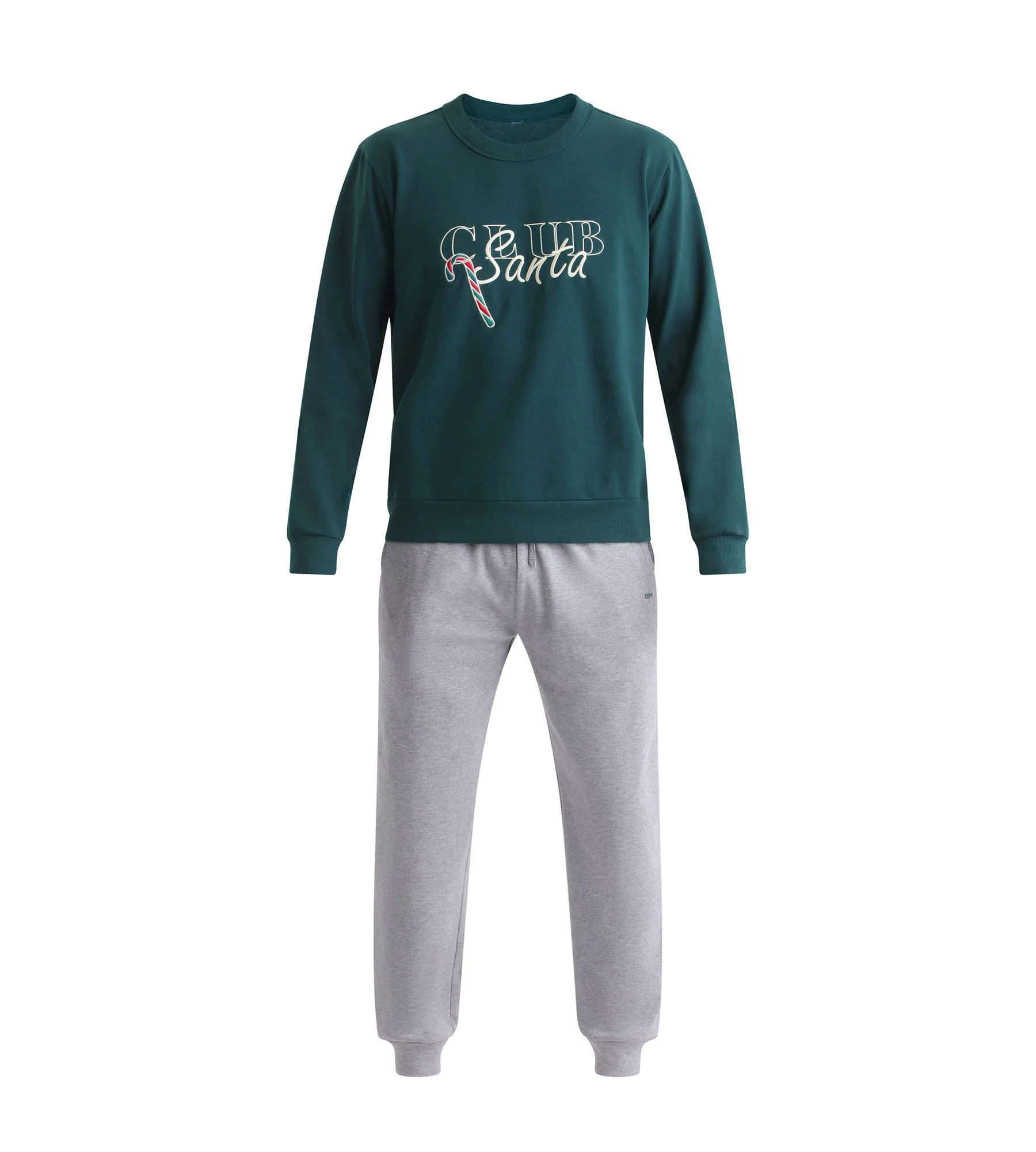 Ensemble pyjama pantalon homme Gris Vert Dim - Image 4