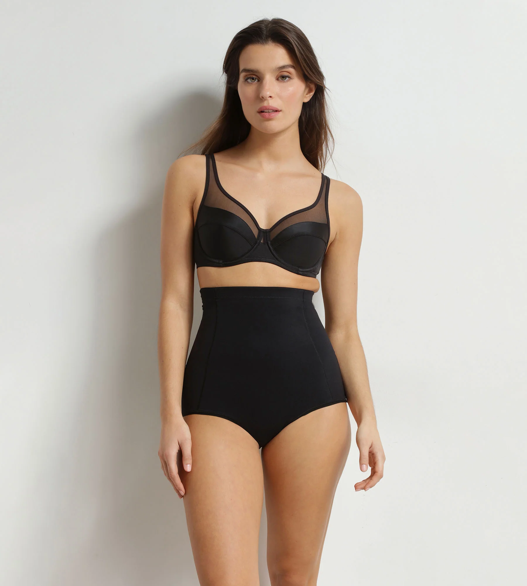Gaine taille haute femme en microfibre Noir Dim Silhouette Contour - Image 3