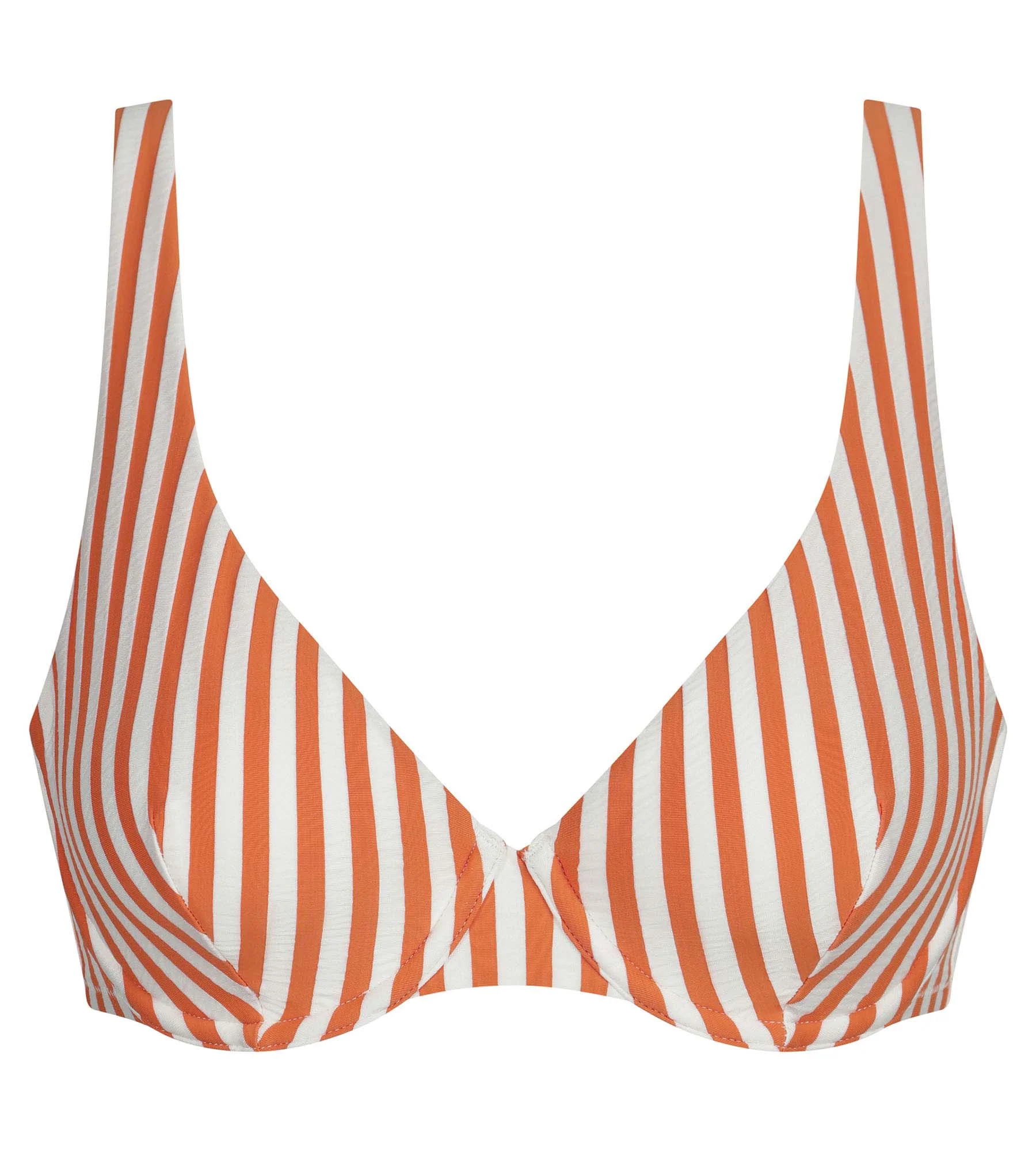 Haut de maillot de bain femme armatures à rayures Écru Orange Dim Swimwear - Image 5