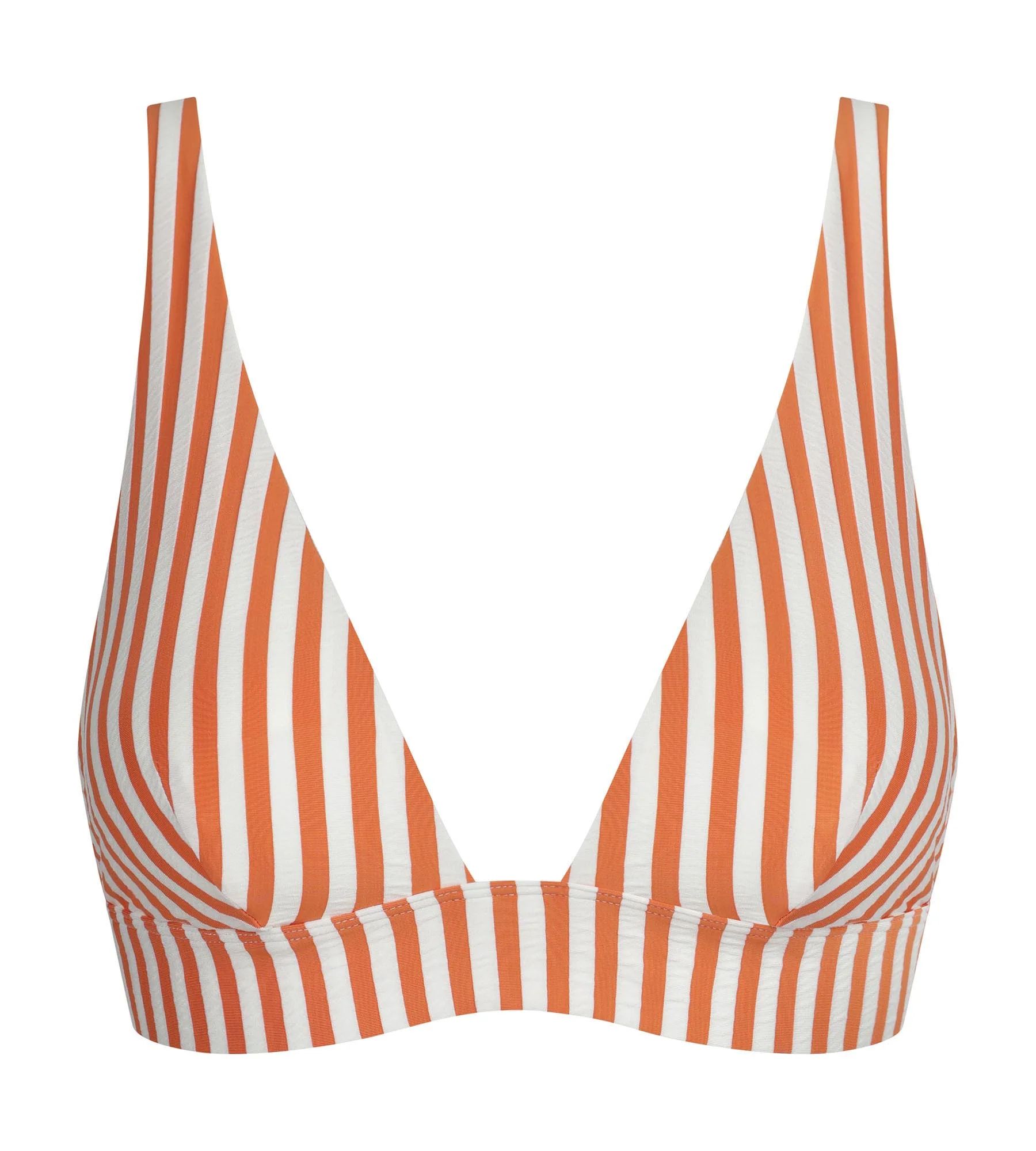 Haut de maillot de bain femme triangle à rayures Écru Orange Dim Swimwear - Image 5