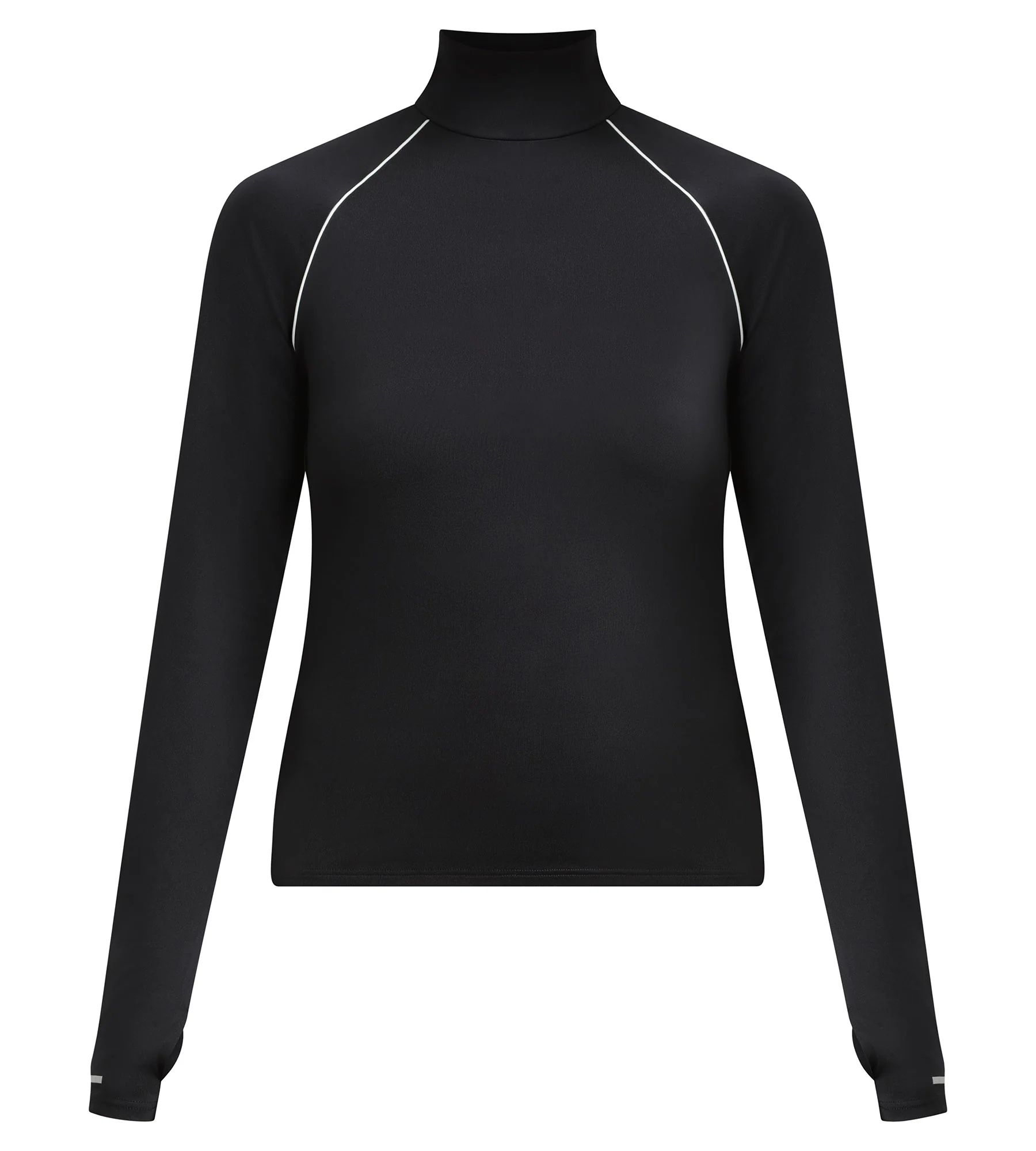 Haut de sport femme à col montant en microfibre noire Dim Move - Image 5