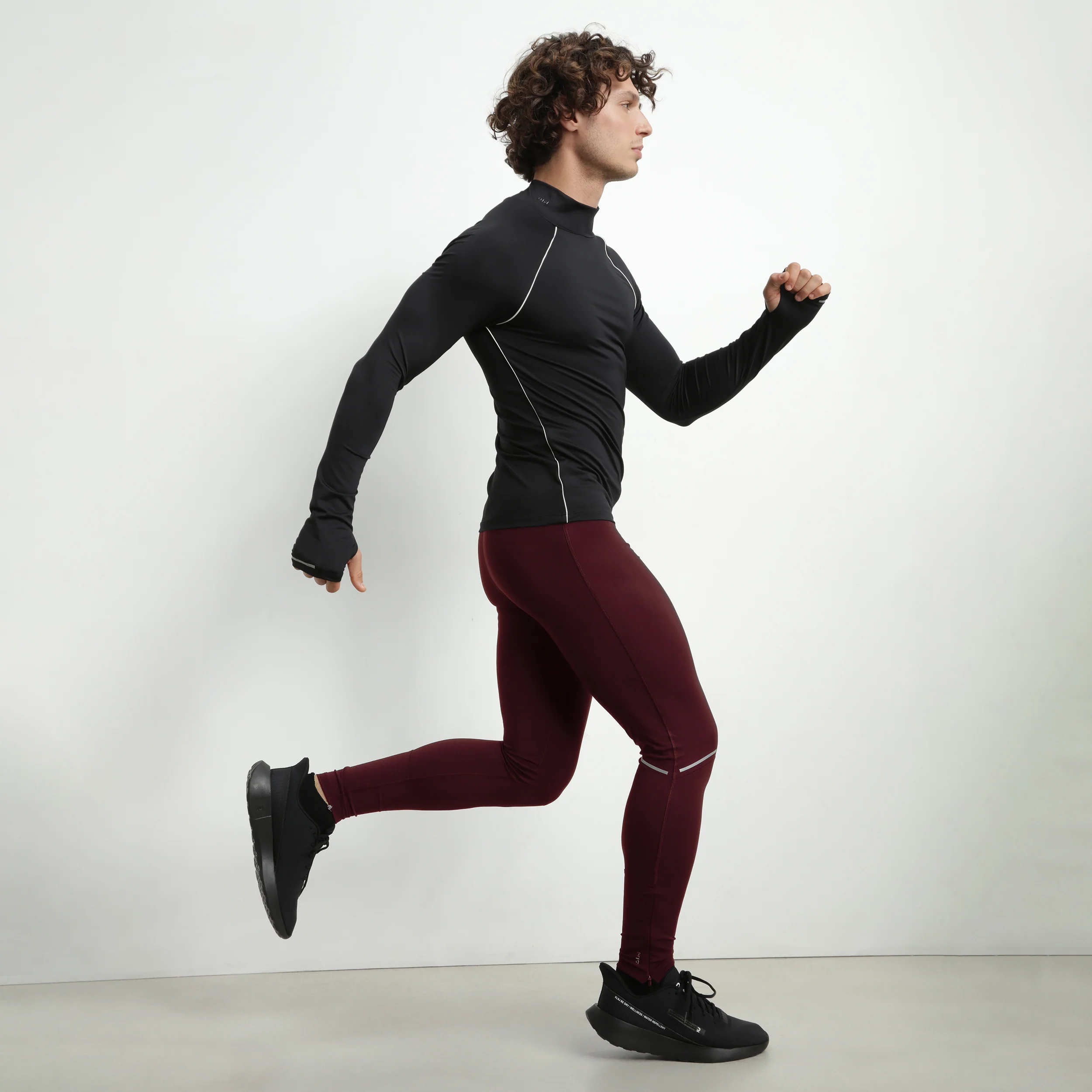 Legging de sport ajustable homme en microfibre Bordeaux Dim Move - Image 3