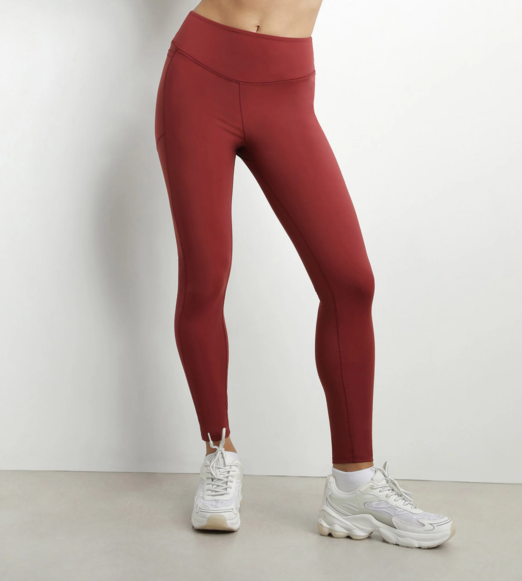 Legging de sport femme en microfibre sculptante Bordeaux Dim Move