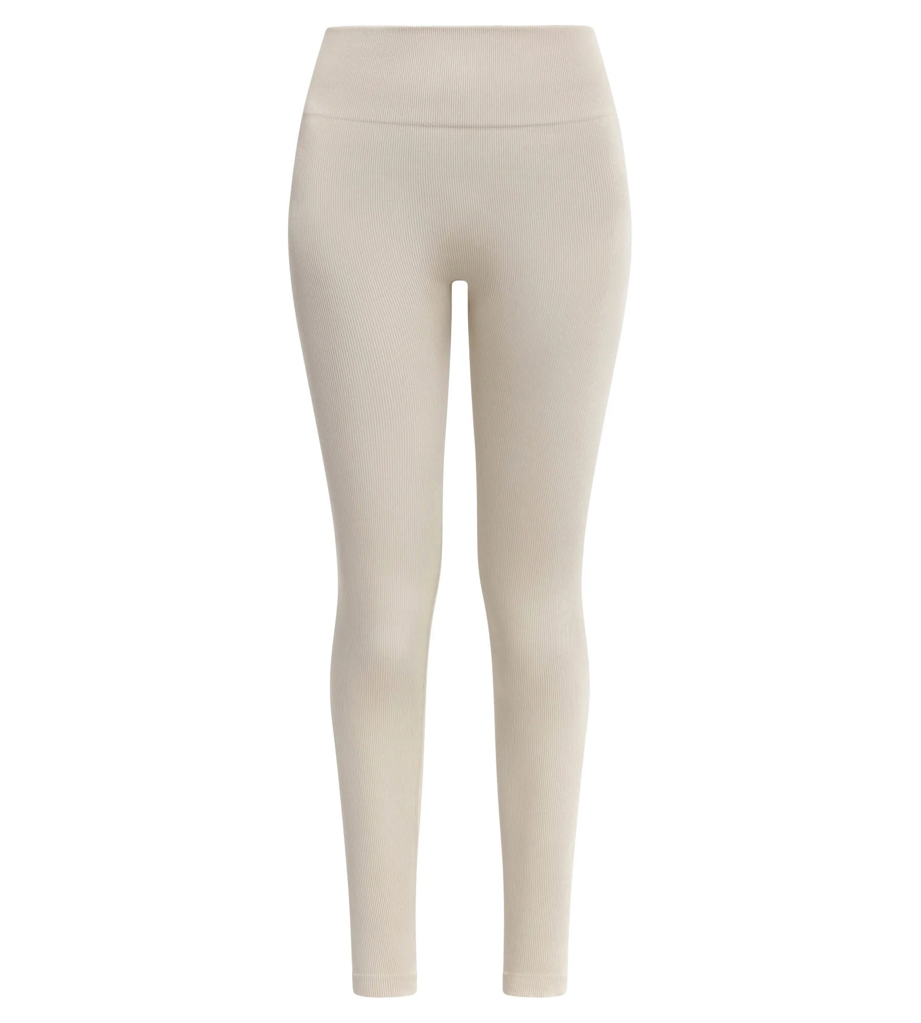 Legging femme Beige en maille côtelée Dim Comfywear - Image 5