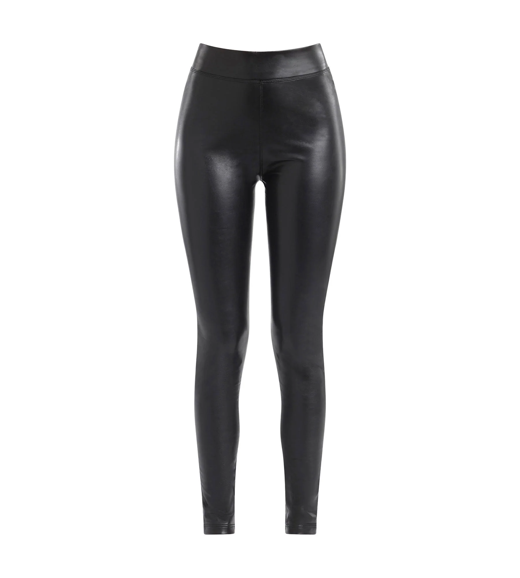 Legging femme Noir en cuir végétal mat Dim Comfywear - Image 5