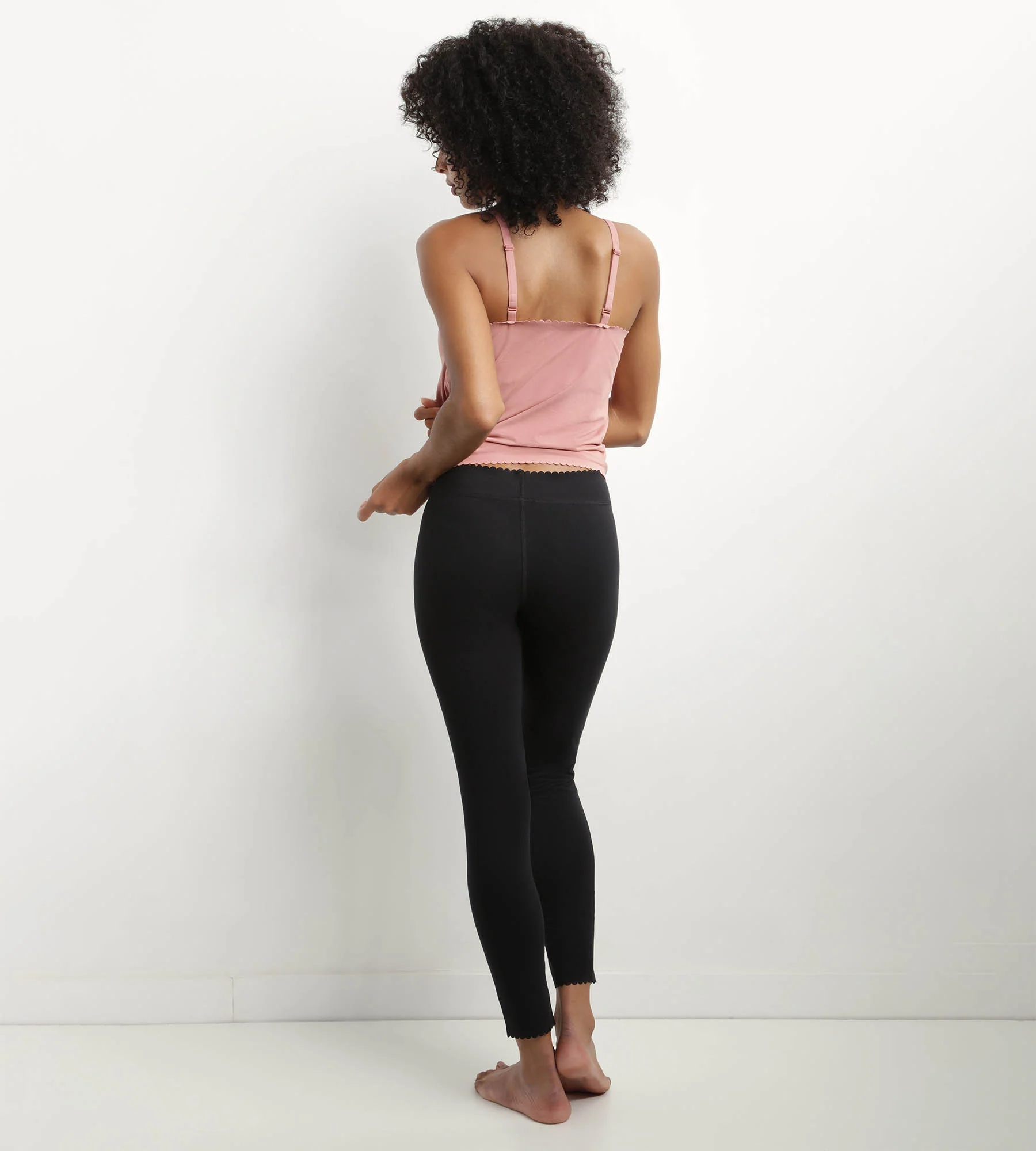 Legging femme opaque en coton stretch Noir Body Touch Easy - Image 4