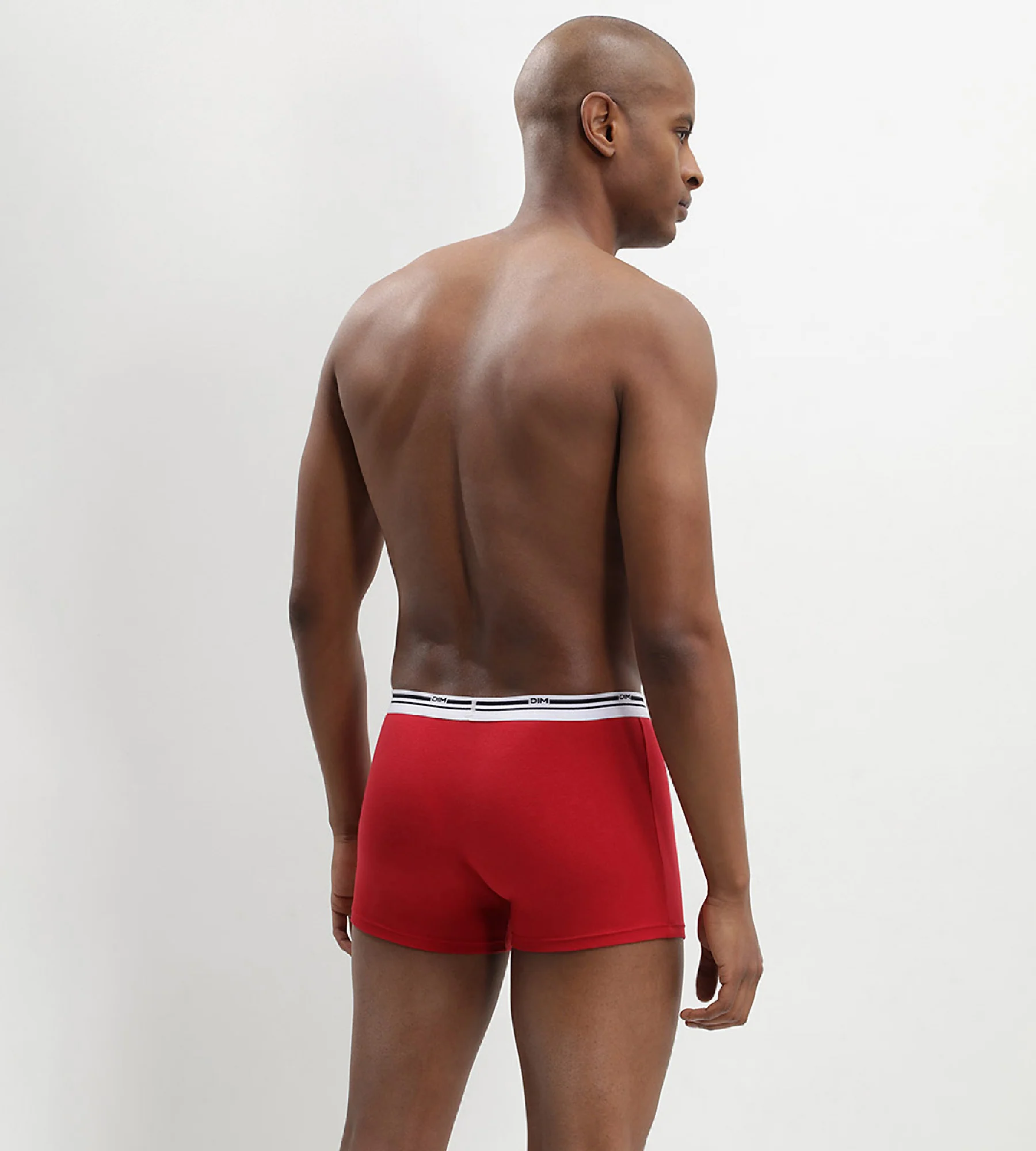 Lot de 2 boxers coton stretch Bleu Denim et Rouge Lave Daily Colors - Image 3