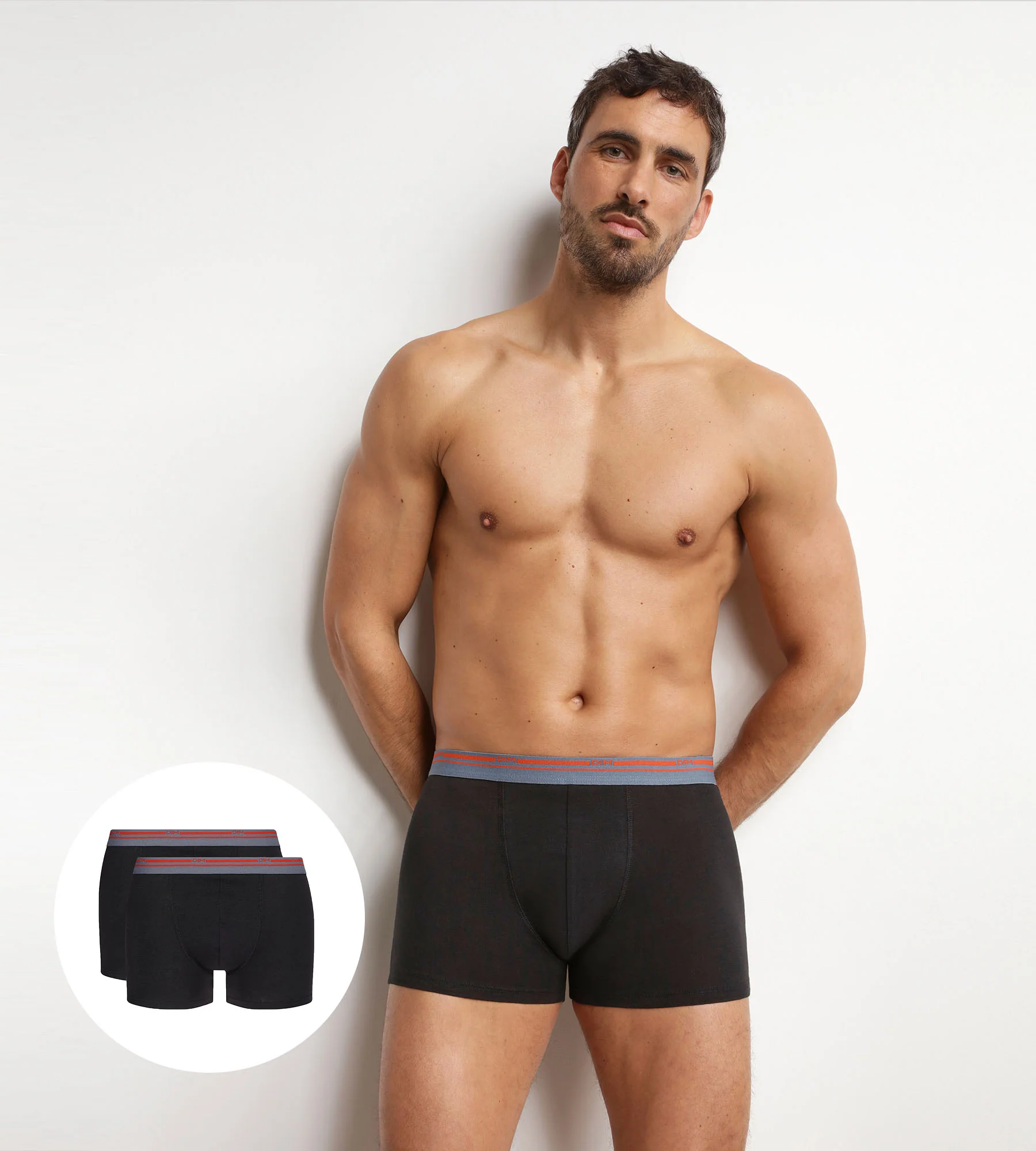 Lot de 2 boxers coton stretch Noir pour homme Daily Colors - Image 4
