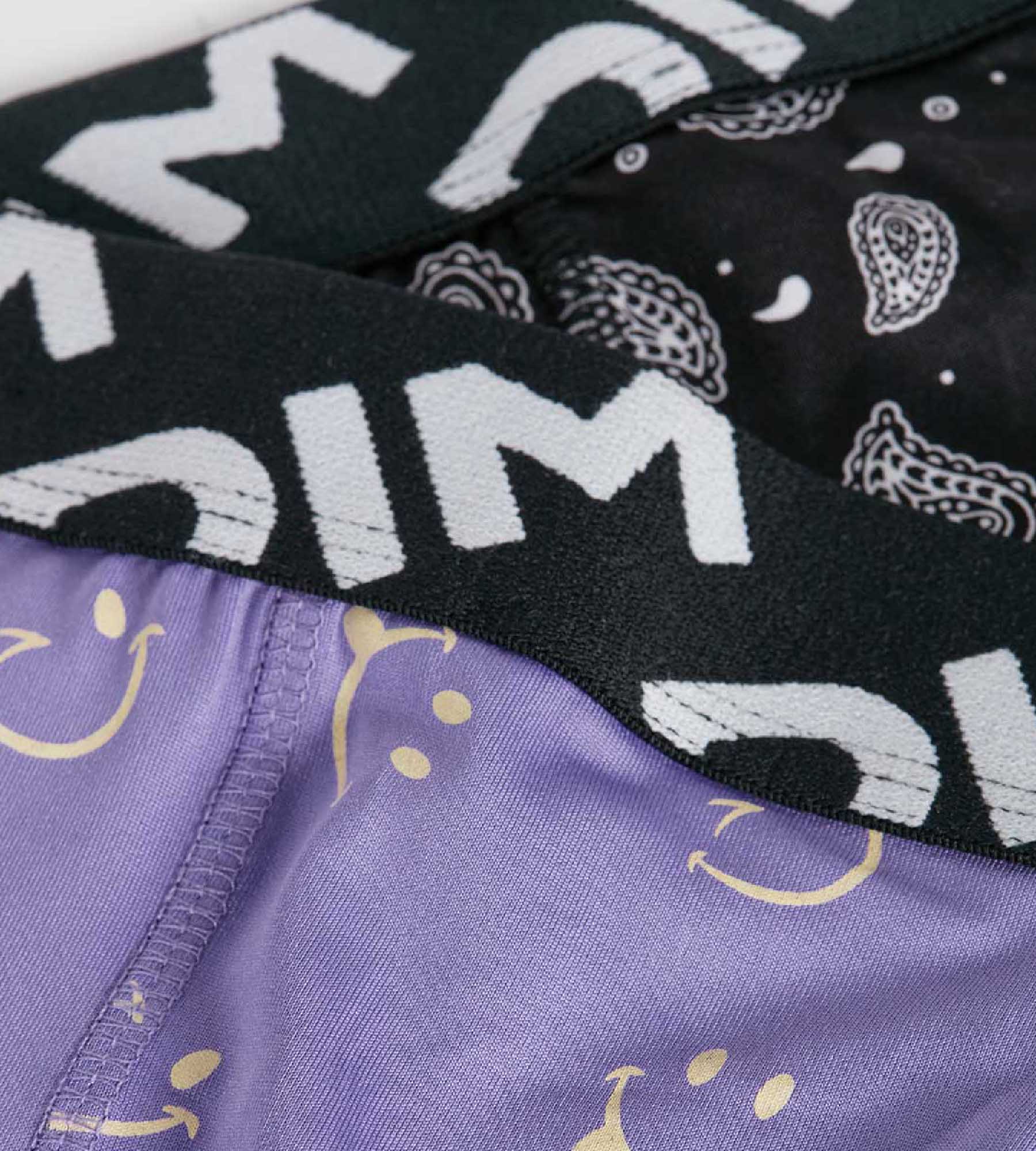 Lot de 2 boxers garçons en microfibre recyclée motif smiley Dim Micro - Image 3