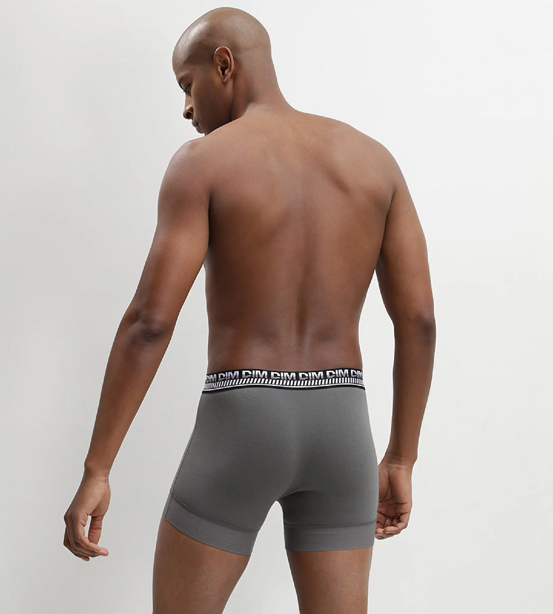 Lot de 2 boxers homme en coton extensible Vert Olive Stay and Fit - Image 3