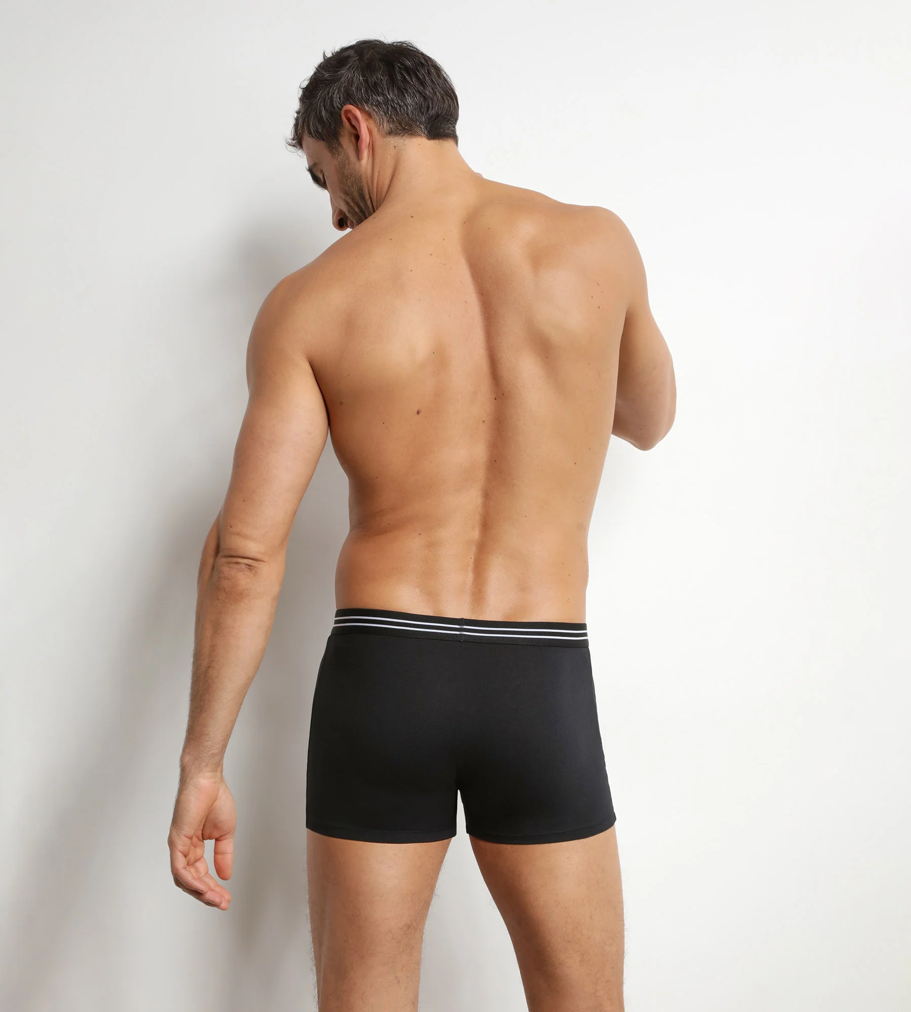 Lot de 2 boxers homme en coton stretch Noir EcoDim - Image 2