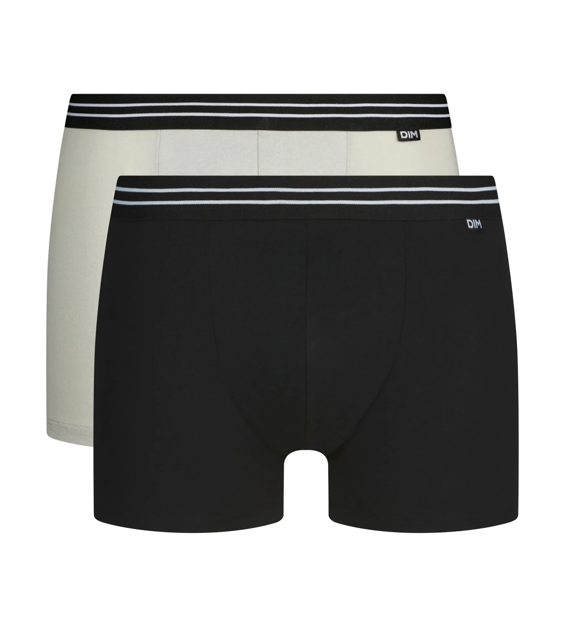 Lot de 2 boxers homme en coton stretch Noir Gris EcoDim - Image 2