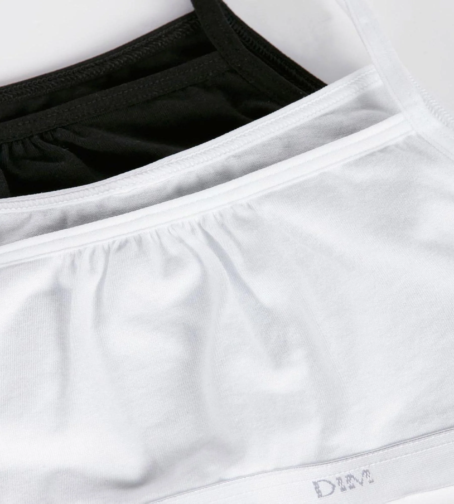 Lot de 2 brassières filles coton stretch Noir Blanc Les Pockets Ecodim - Image 3
