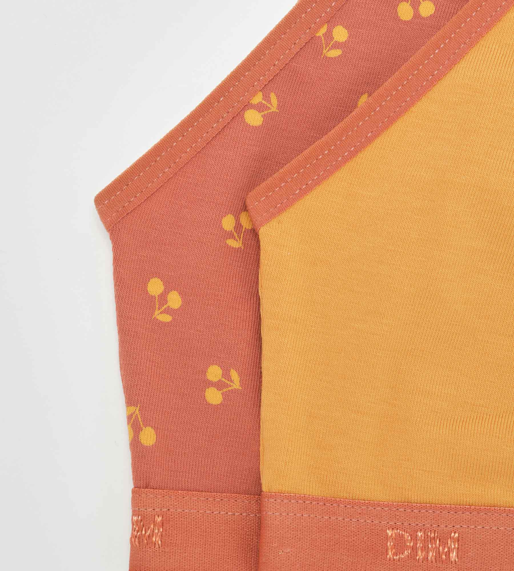 Lot de 2 brassières filles en coton à motif cerise Jaune Les Pockets - Image 3