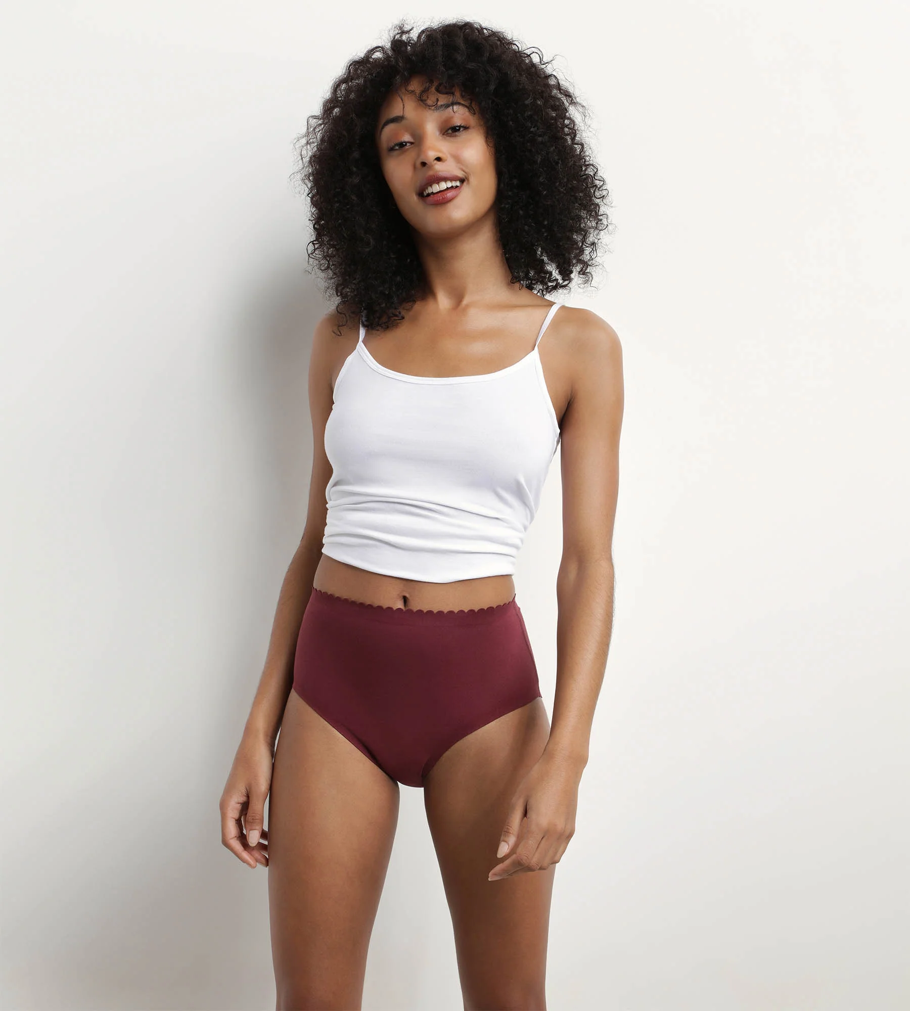 Lot de 2 culottes hautes en coton stretch Rose Rubis Body Touch Easy - Image 3