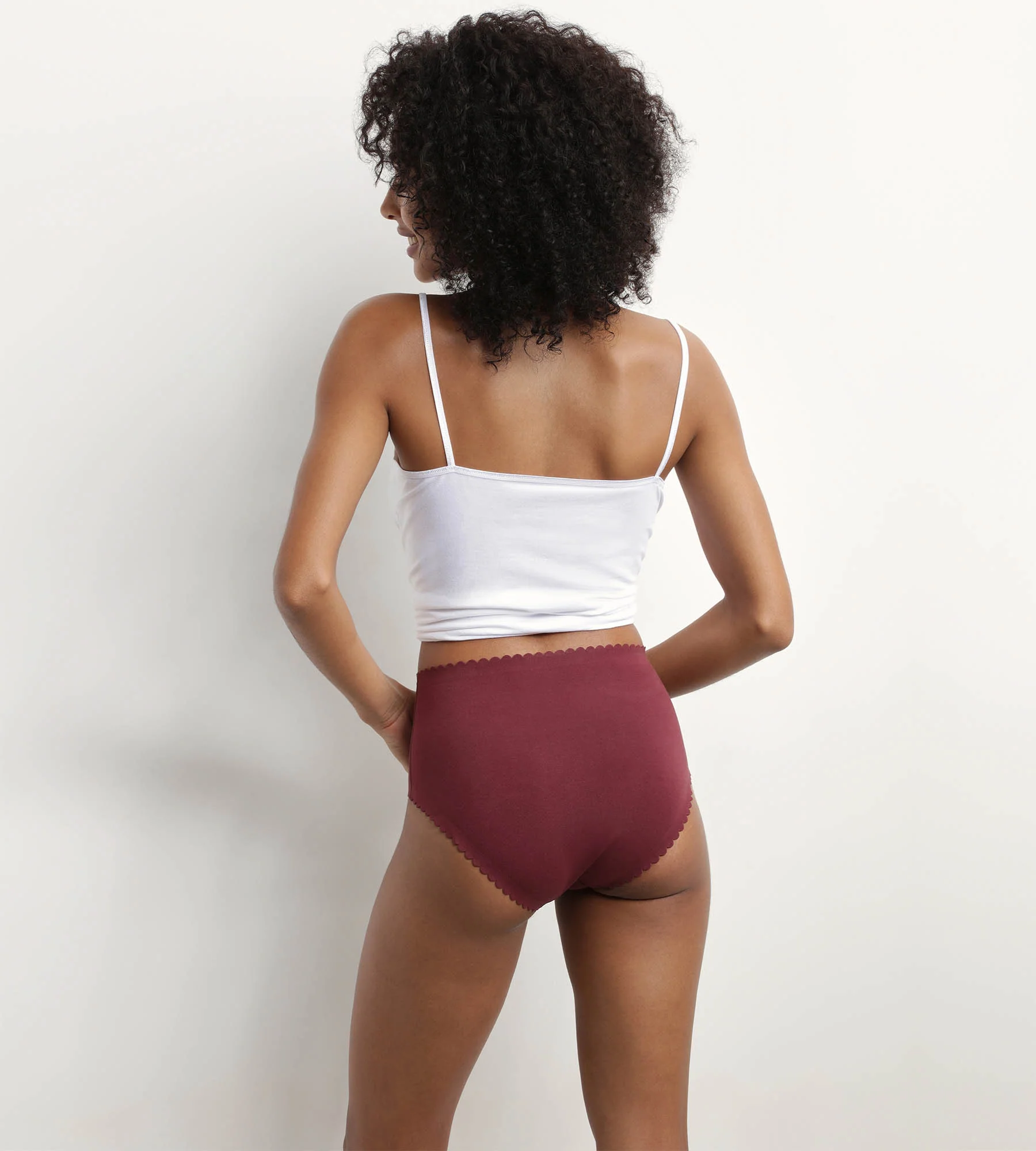 Lot de 2 culottes hautes en coton stretch Rose Rubis Body Touch Easy - Image 4
