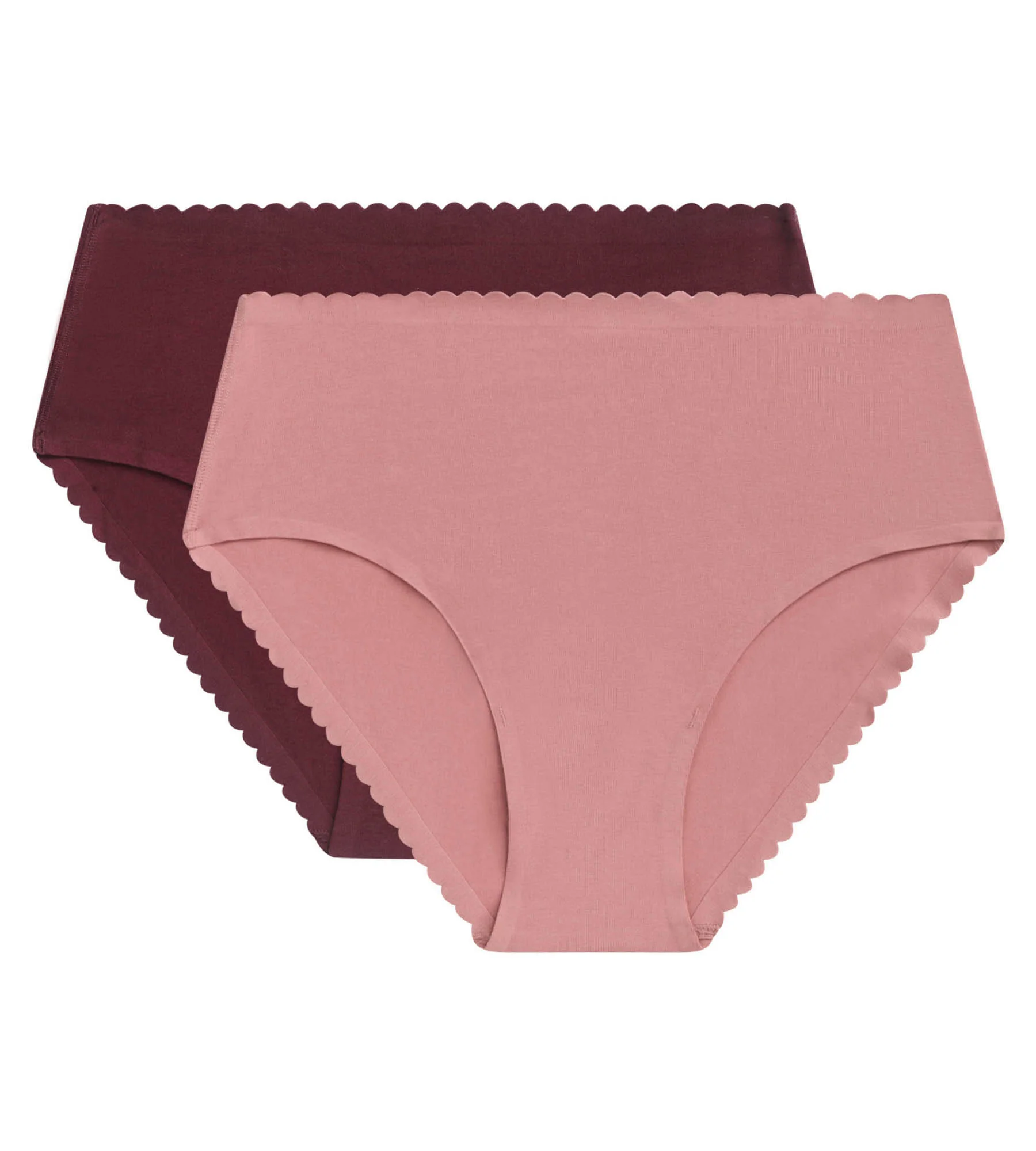 Lot de 2 culottes hautes en coton stretch Rose Rubis Body Touch Easy - Image 5