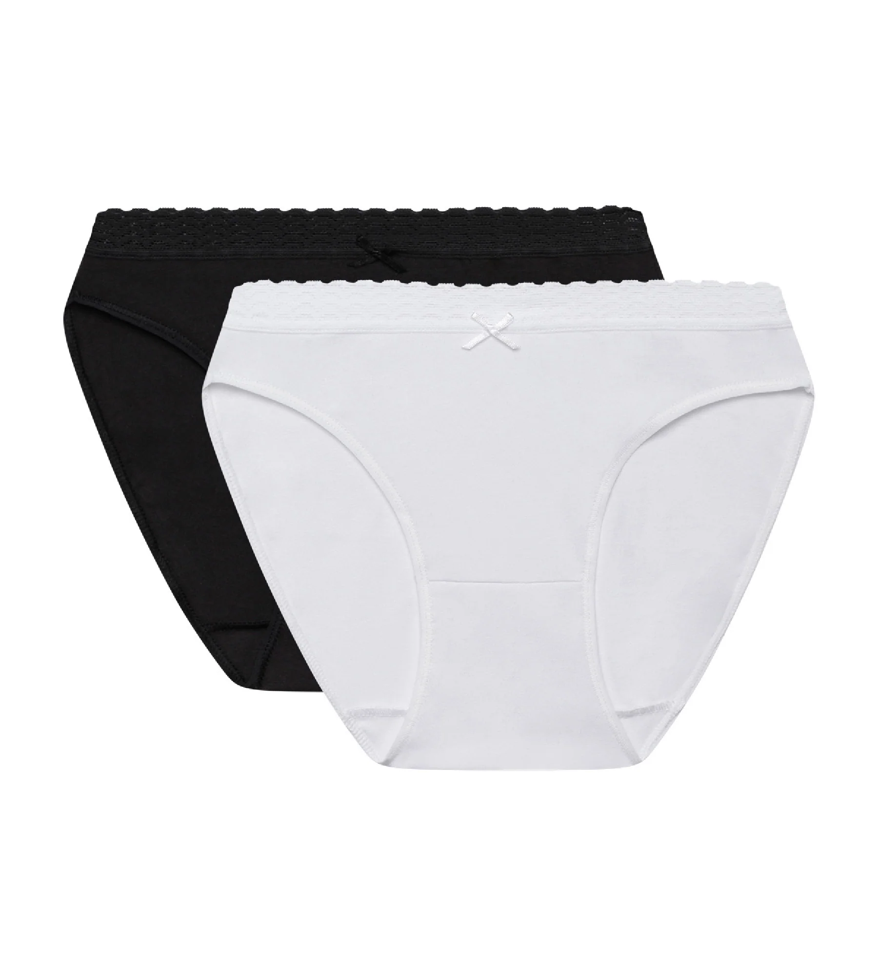Lot de 2 culottes pour Femme noir et blanc DIM Fashion - Image 3