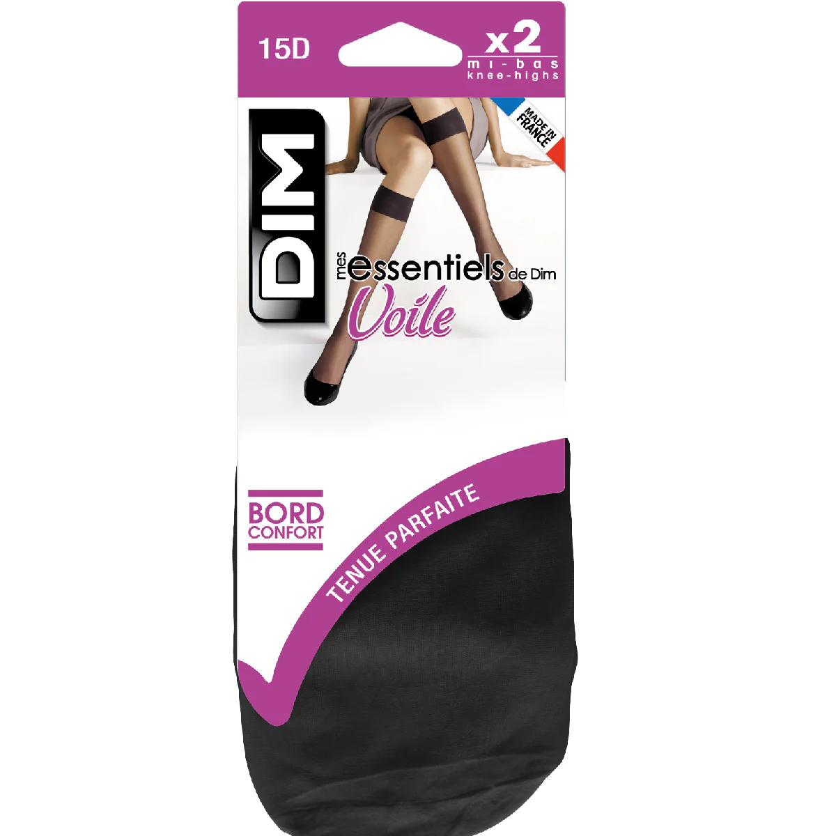 Lot de 2 mi-bas voile noirs Mes Essentiels 15D - Image 2