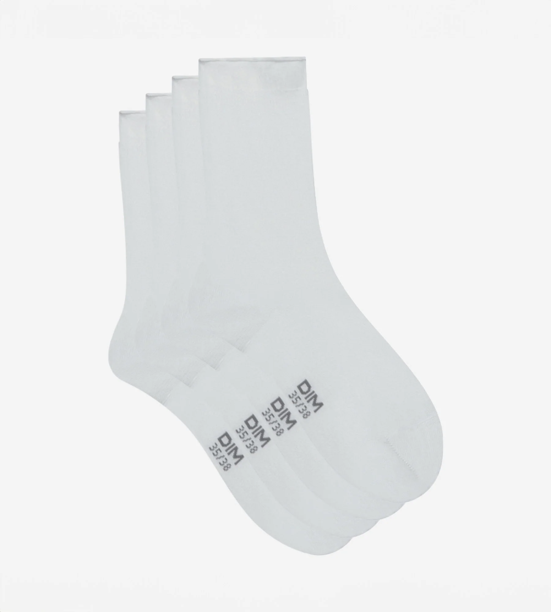 Lot de 2 paires de chaussettes blanches Femme en coton modal - Image 2