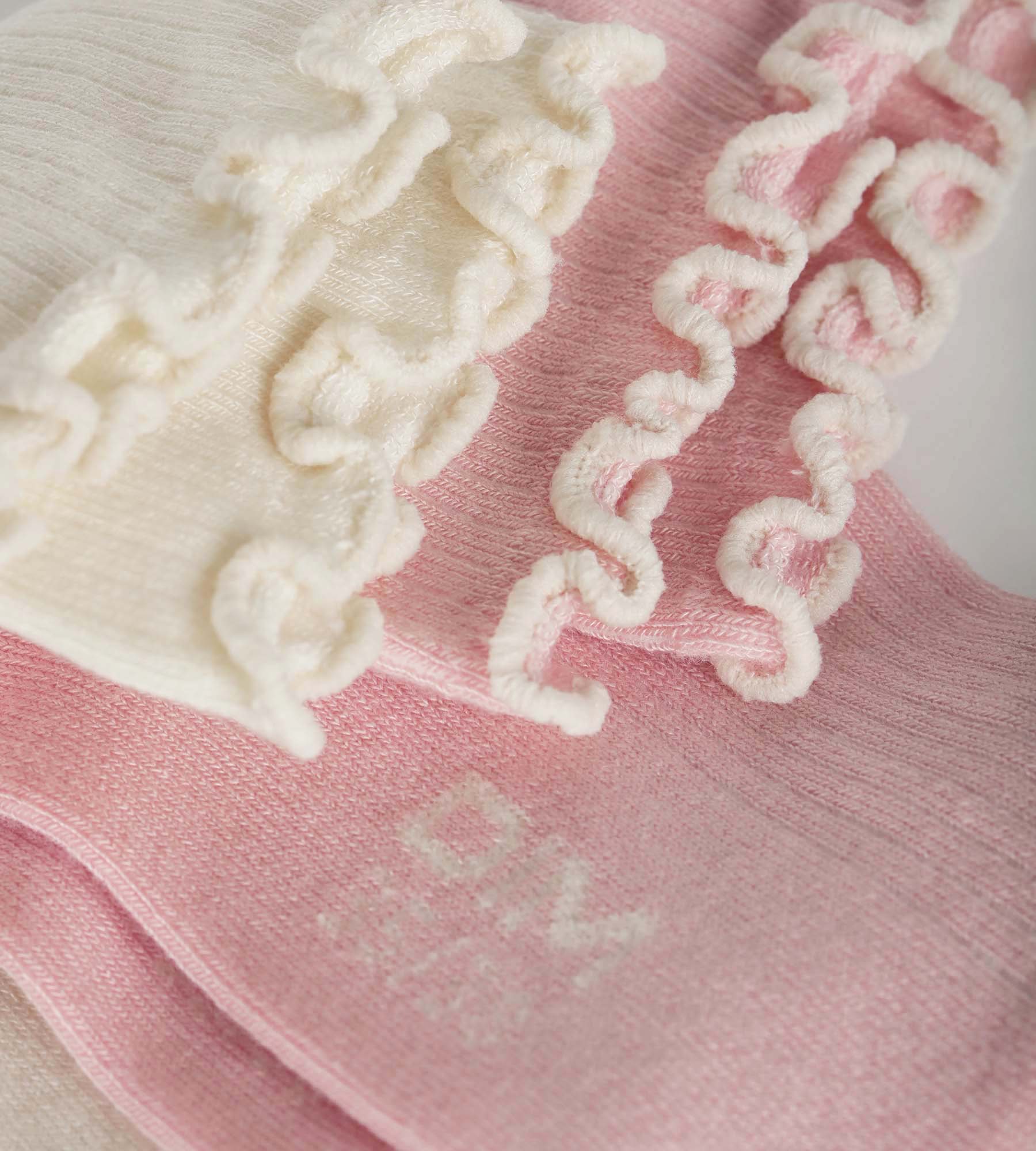 Lot de 2 paires de chaussettes femme à volants Rose Ivoire Dim Modal - Image 3