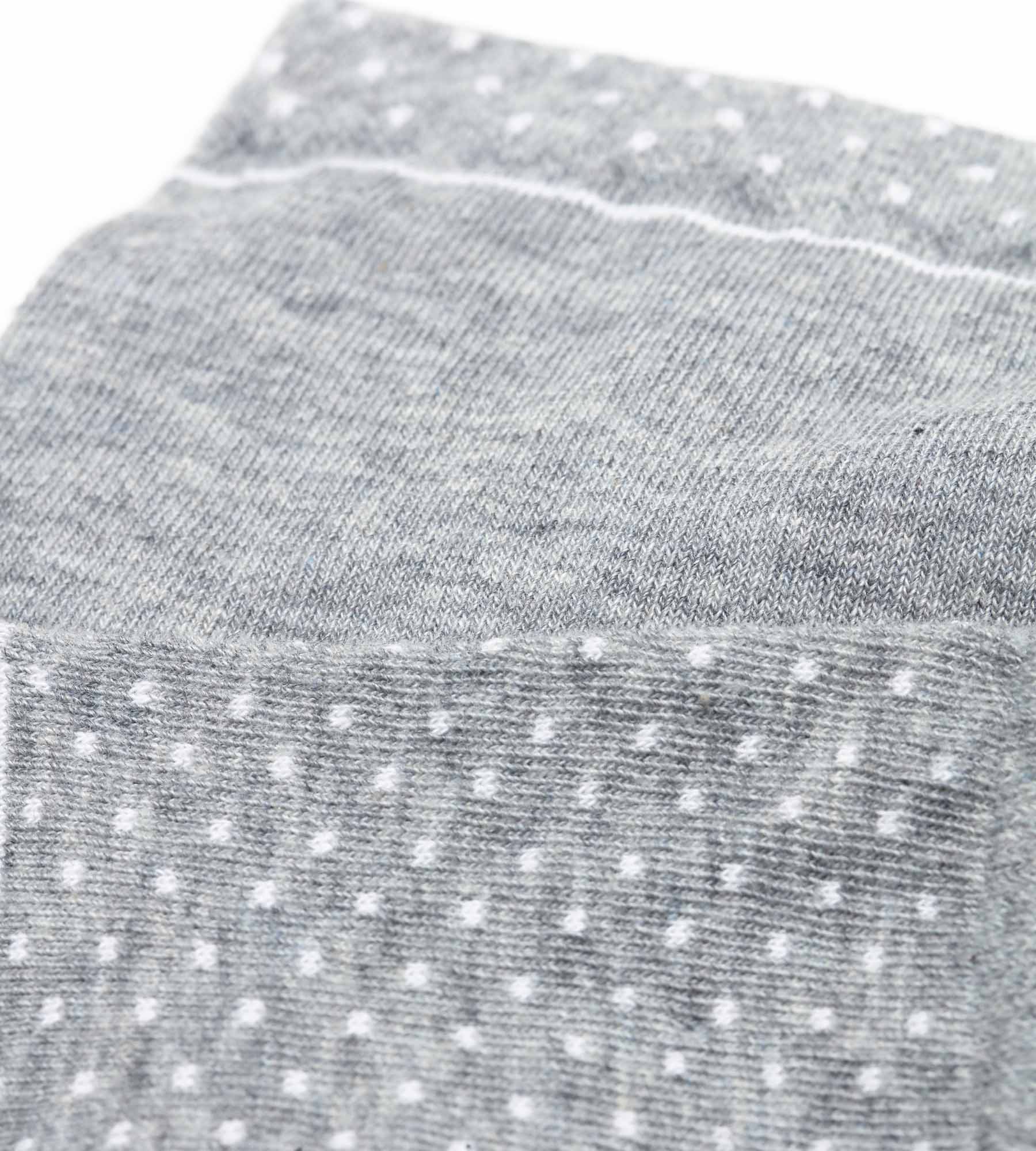 Lot de 2 paires de chaussettes femme en coton bio à pois Gris Dim Good - Image 3