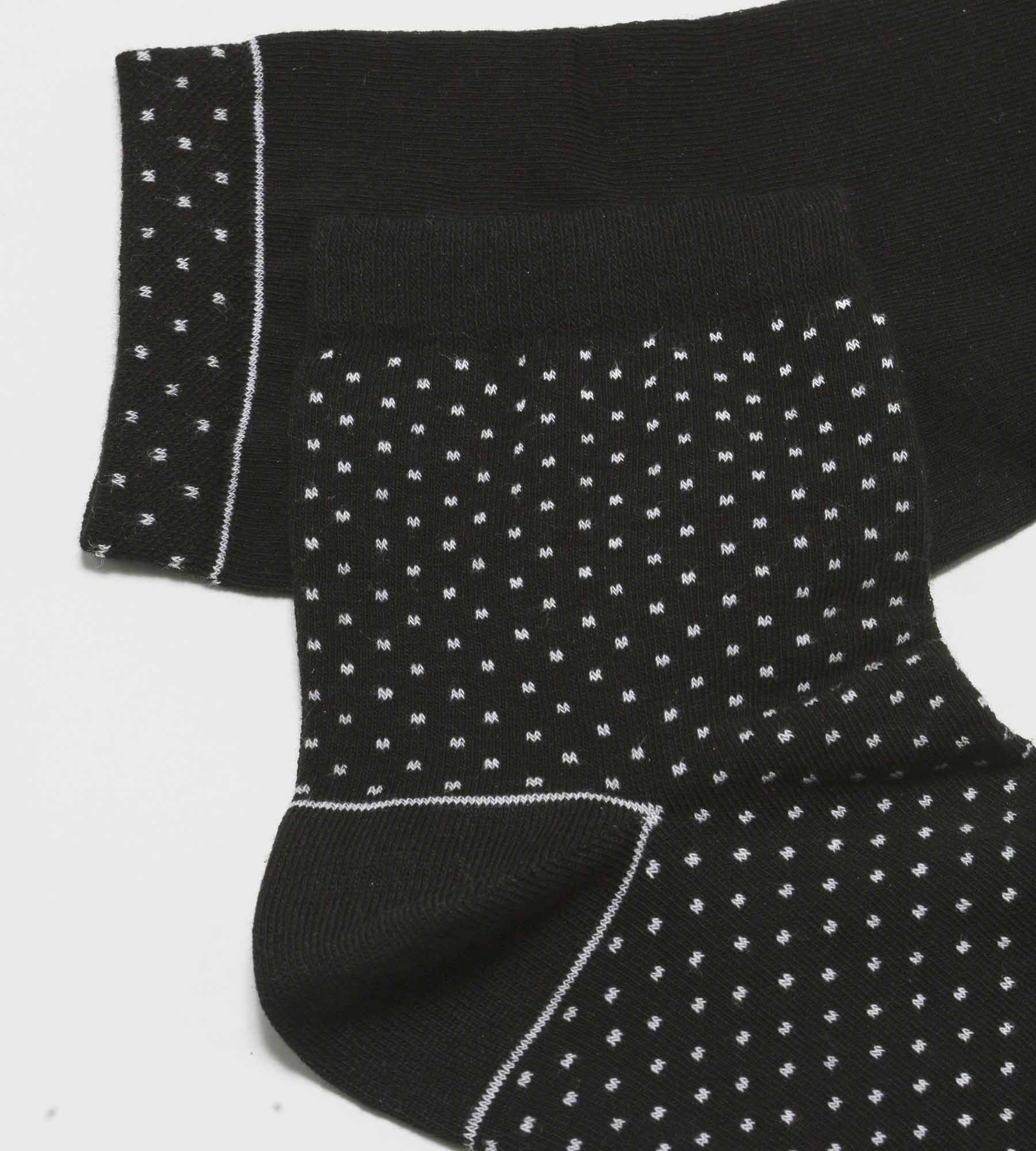 Lot de 2 paires de chaussettes femme en coton bio à pois Noir Dim Good - Image 3