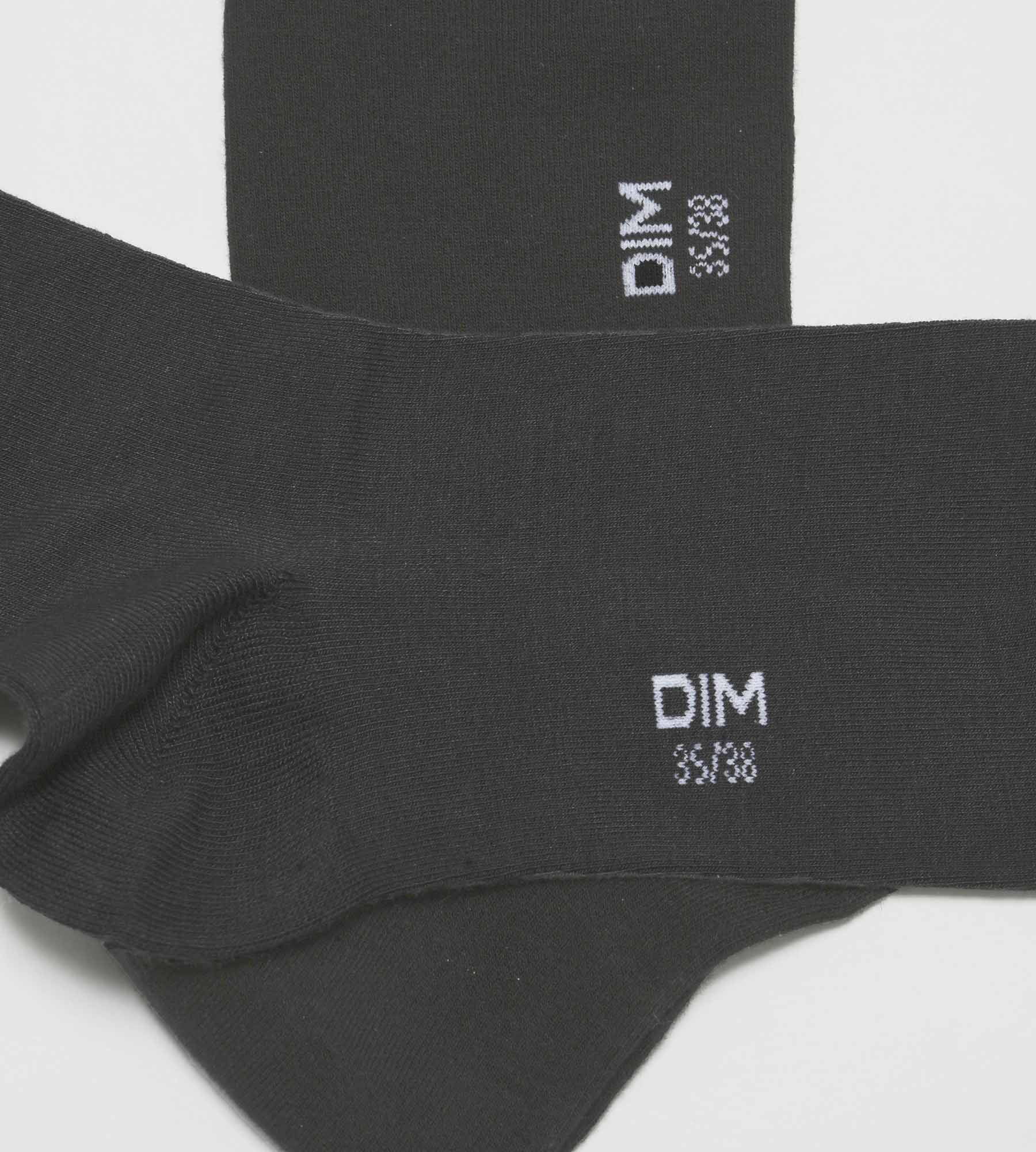 Lot de 2 paires de chaussettes femme en viscose Anthracite Dim Bambou - Image 2