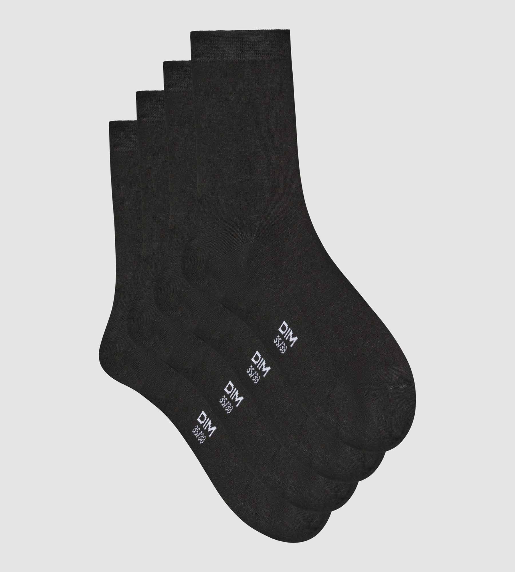 Lot de 2 paires de chaussettes femme en viscose Noire Dim Bambou - Image 3