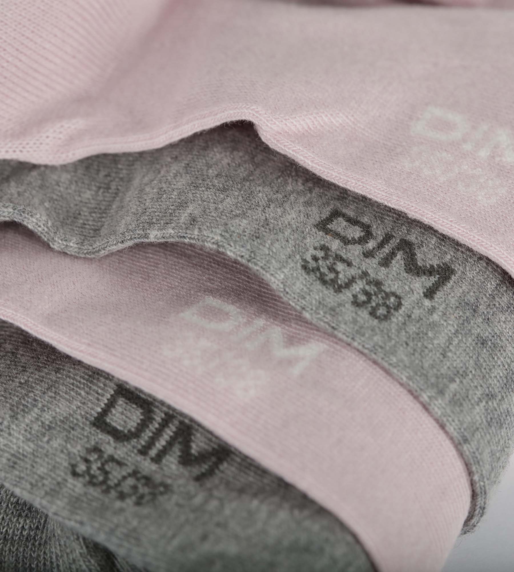 Lot de 2 paires de chaussettes femme Rose Gris Dim Coton - Image 3